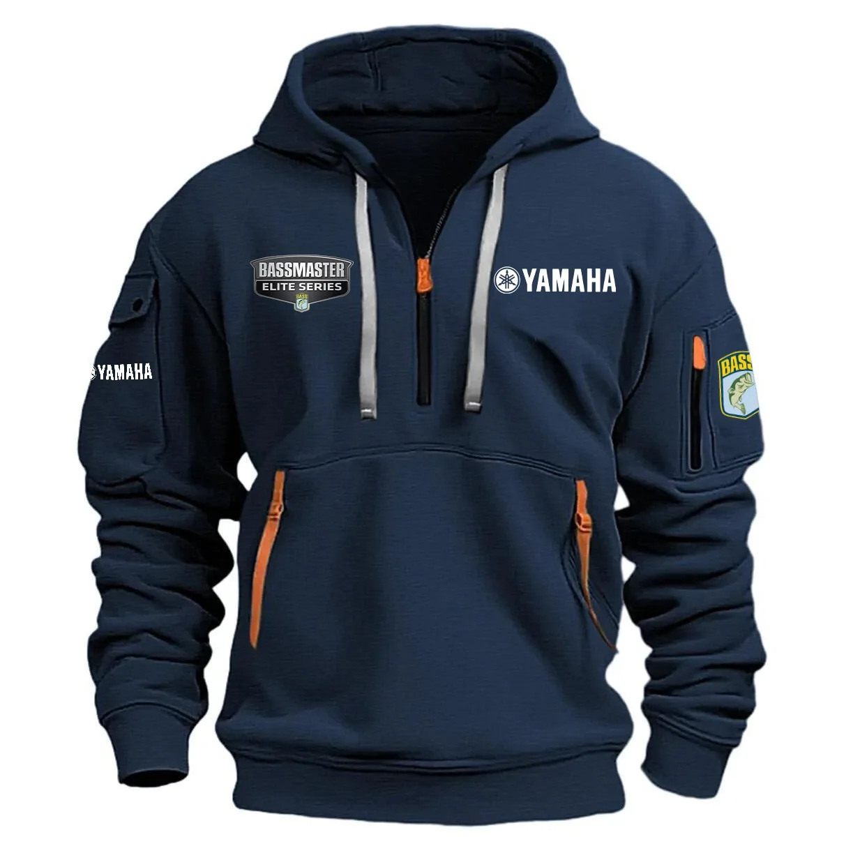 Yamaha Bassmaster Elite Tournament Half Zipper Hoodie HCAH11501EY - Yamaha Bassmaster Elite Tournament Hoodie