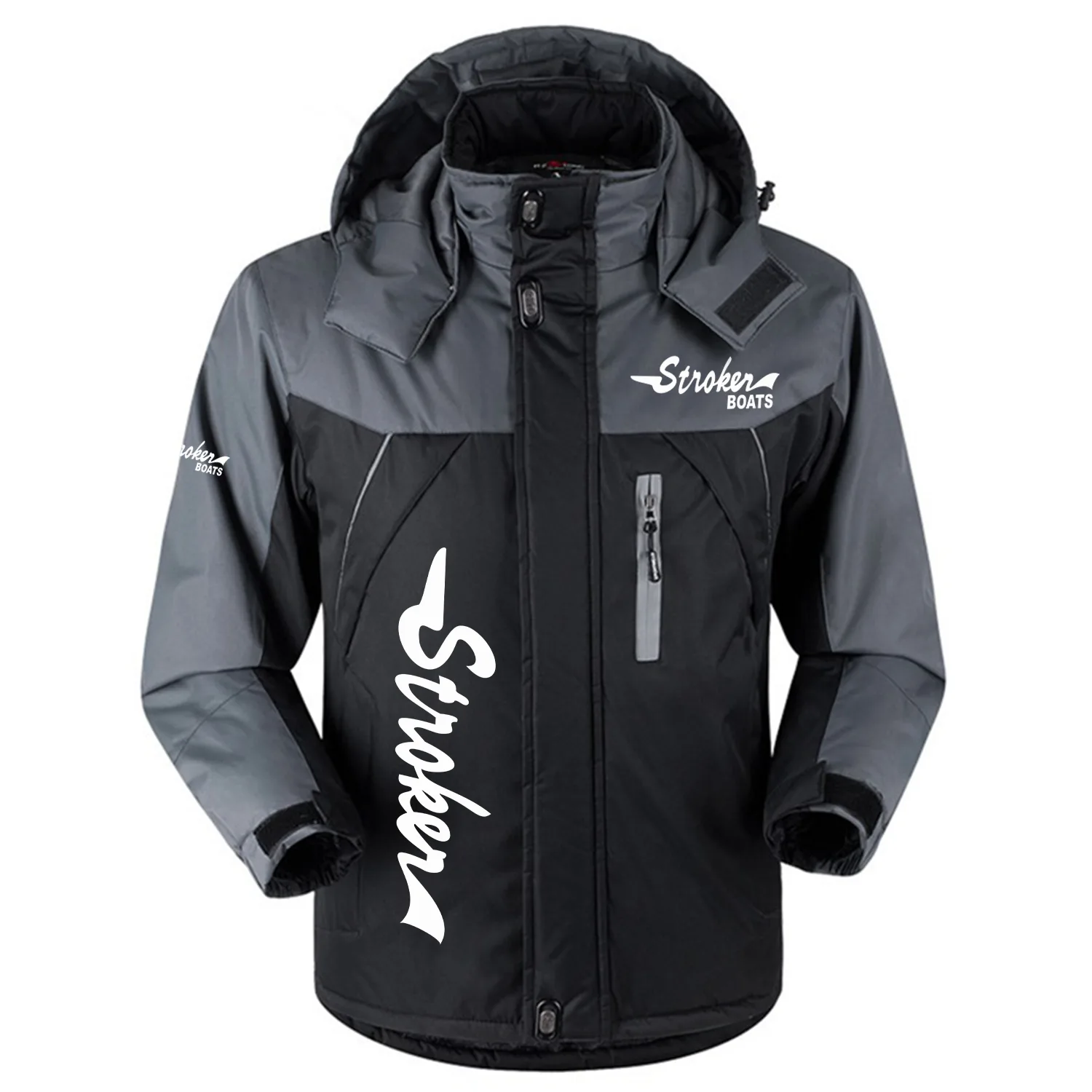 Stroker Exclusive Outdoor Charging Suit Plush Waterproof Windproof Jacket Detachable Hood HCPDPCS1409SKBZ – Stroker Jacket