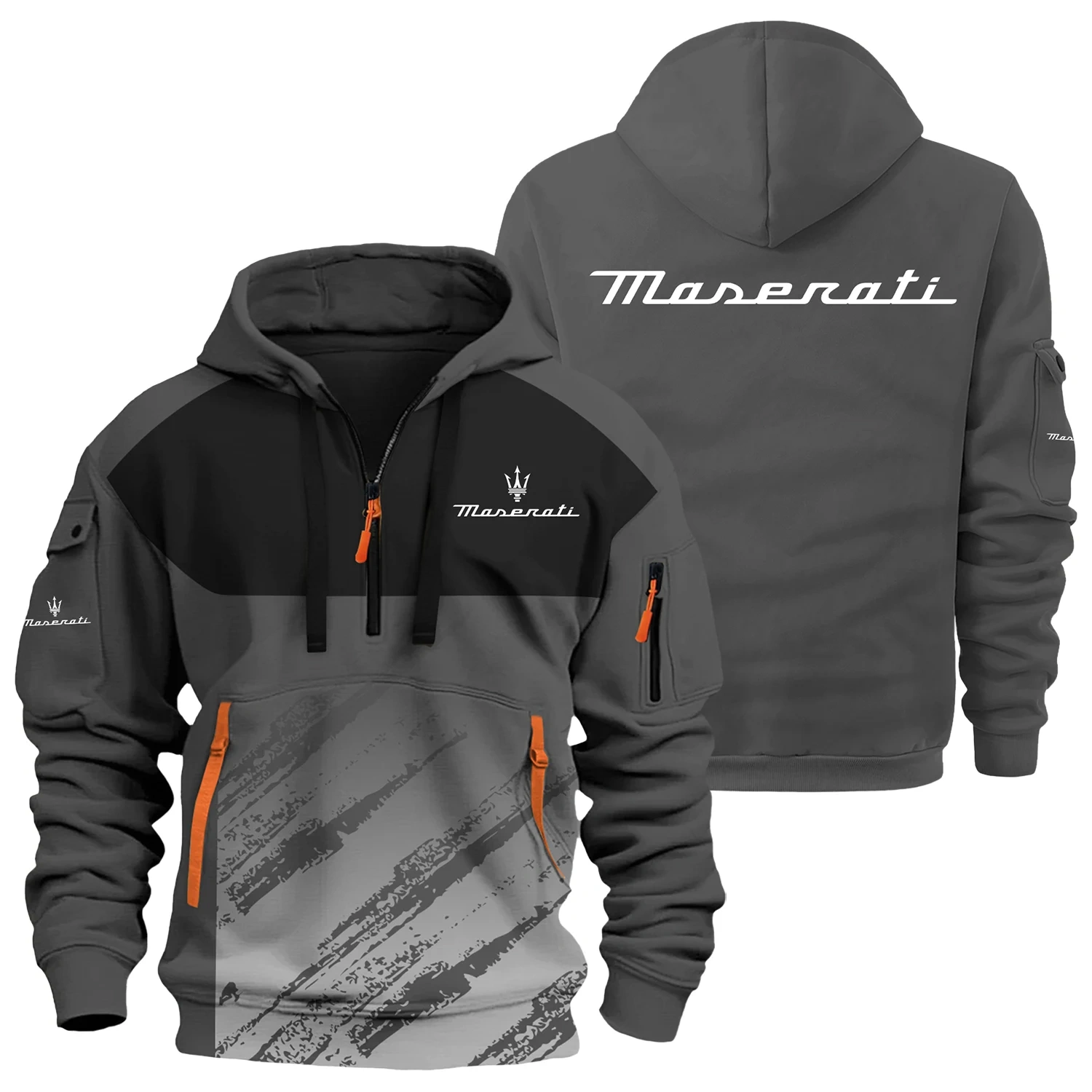 Maserati Exclusive Half Zipper Hoodie OUFAHHZ3D081904MSRZ - Maserati Hoodie