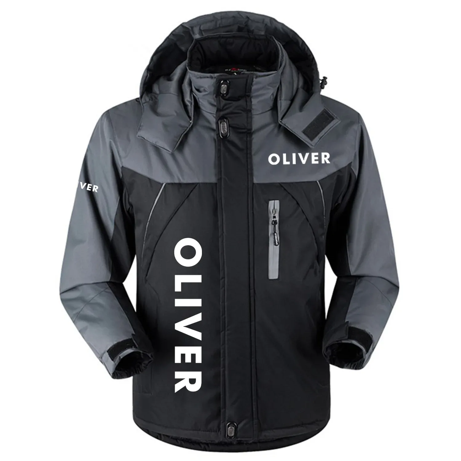 Oliver Exclusive Outdoor Charging Suit Plush Waterproof Windproof Jacket Detachable Hood OUFAPCS0819OTZ - Oliver Gift