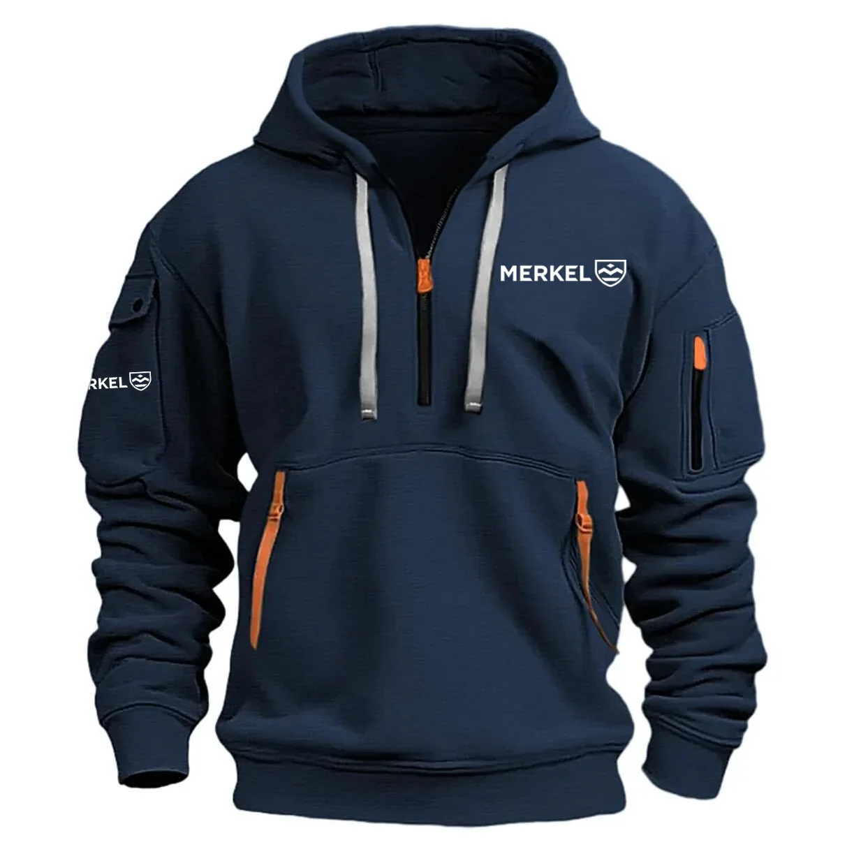 Merkel Exclusive Half Zipper Hoodie OUHUHHZ0815MKZ - Merkel Hoodie