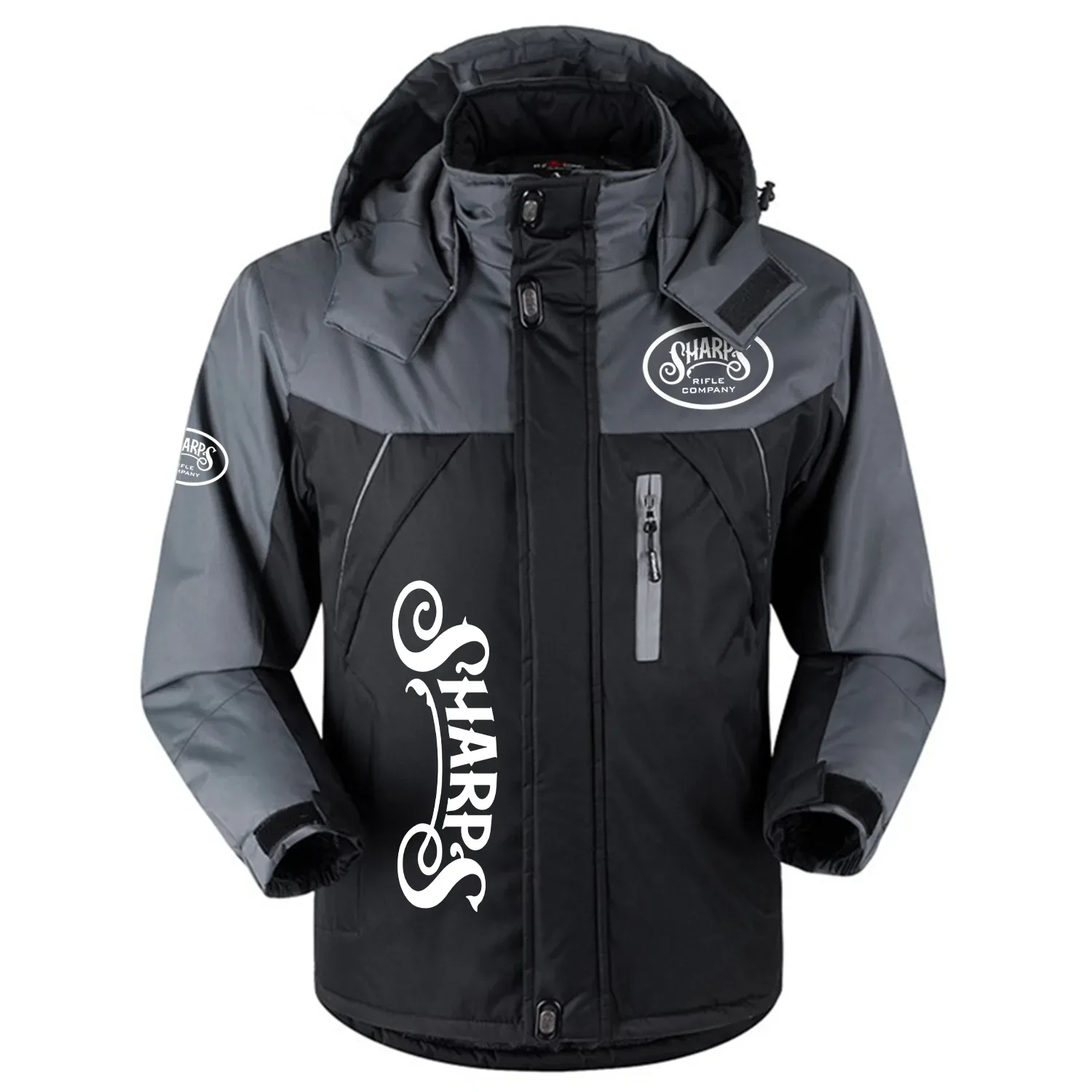 C. Sharps Exclusive Outdoor Charging Suit Plush Waterproof Windproof Jacket Detachable Hood OUHUPCS0815CSZ – C. Sharps Jacket