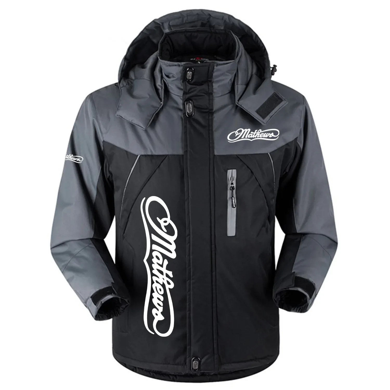 Mathews Archery Exclusive Outdoor Charging Suit Plush Waterproof Windproof Jacket Detachable Hood OUHUPCS0815MAZ - Mathews Archery Jacket