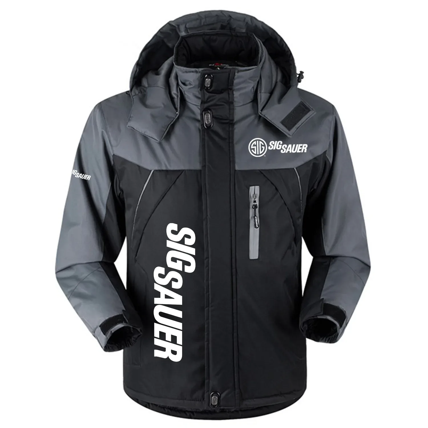 SIG SAUER Exclusive Outdoor Charging Suit Plush Waterproof Windproof Jacket Detachable Hood OUHUPCS0815SSZ - SIG SAUER Jacket