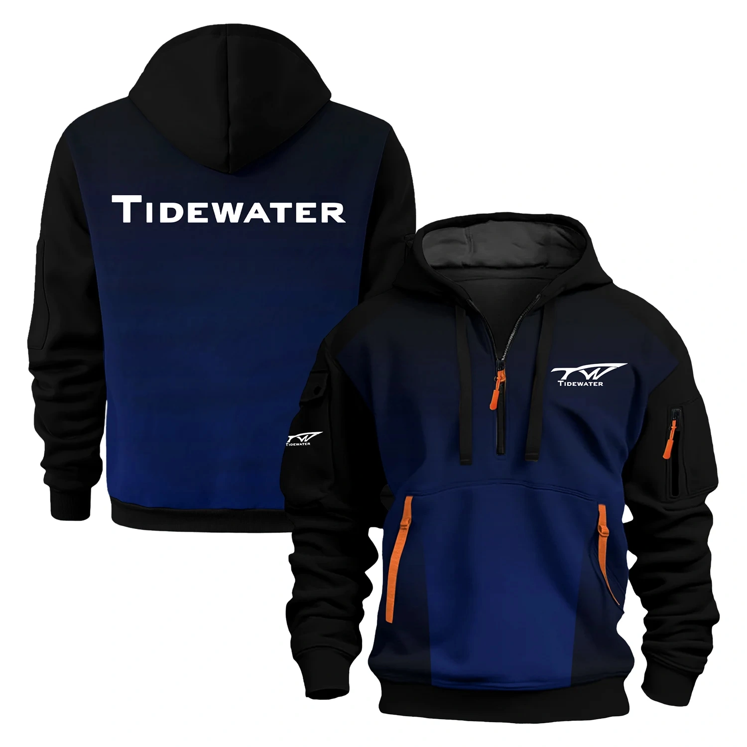 Tidewater Exclusive Half Zipper Hoodie TTFSHHZ3D081902TWZ - Tidewater Hoodie