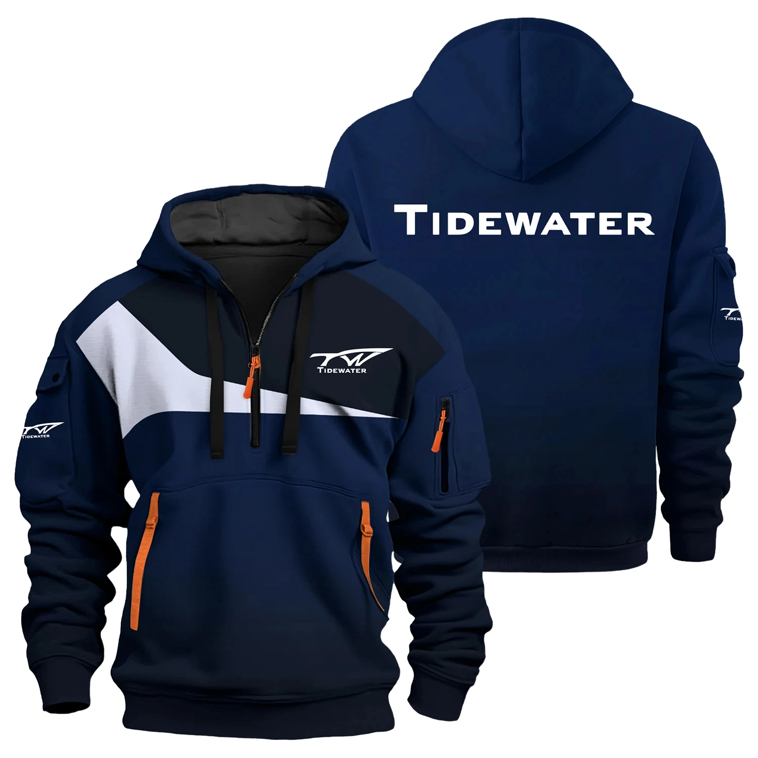 Tidewater Exclusive Half Zipper Hoodie TTFSHHZ3D081903TWZ - Tidewater Hoodie