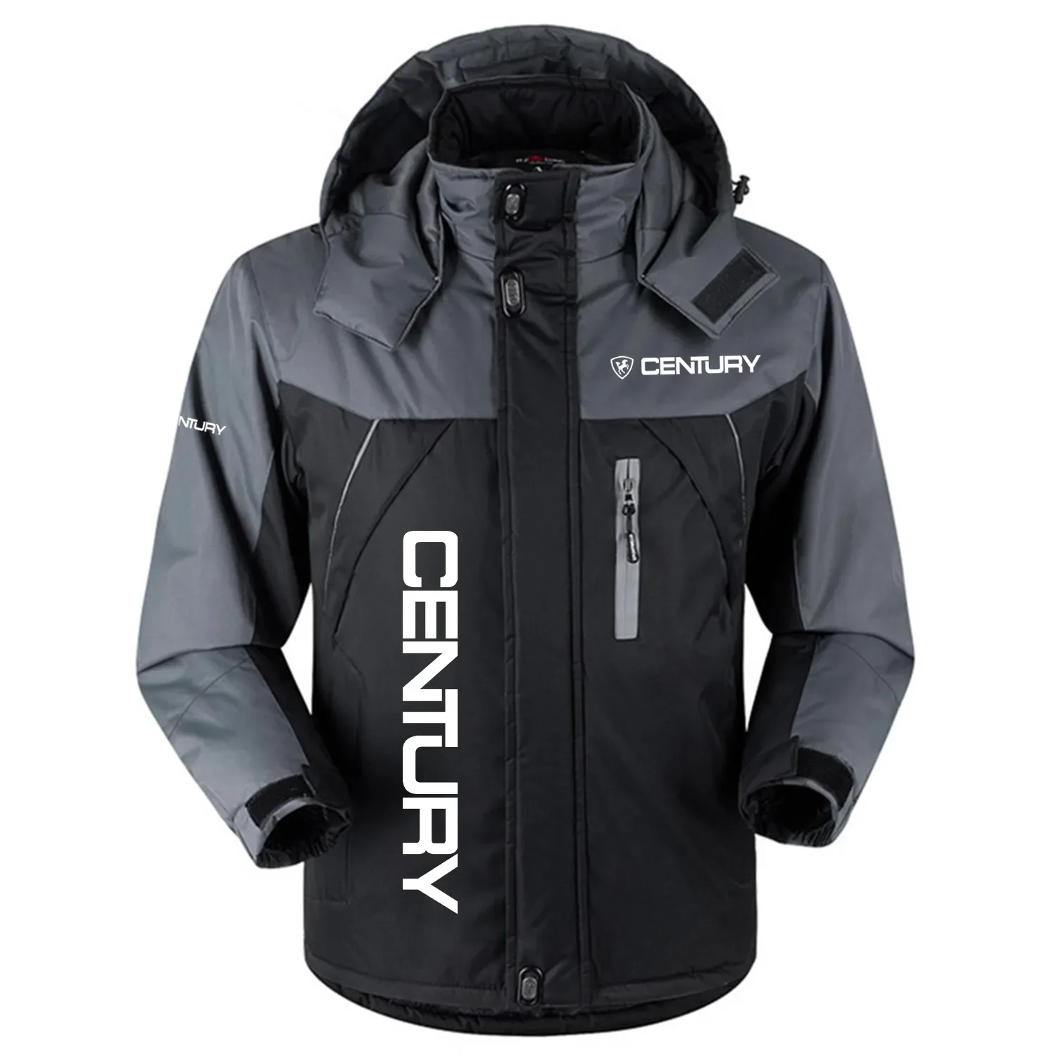 Century Exclusive Outdoor Charging Suit Plush Waterproof Windproof Jacket Detachable Hood TTPDPCS2409CYZ - Century Jacket