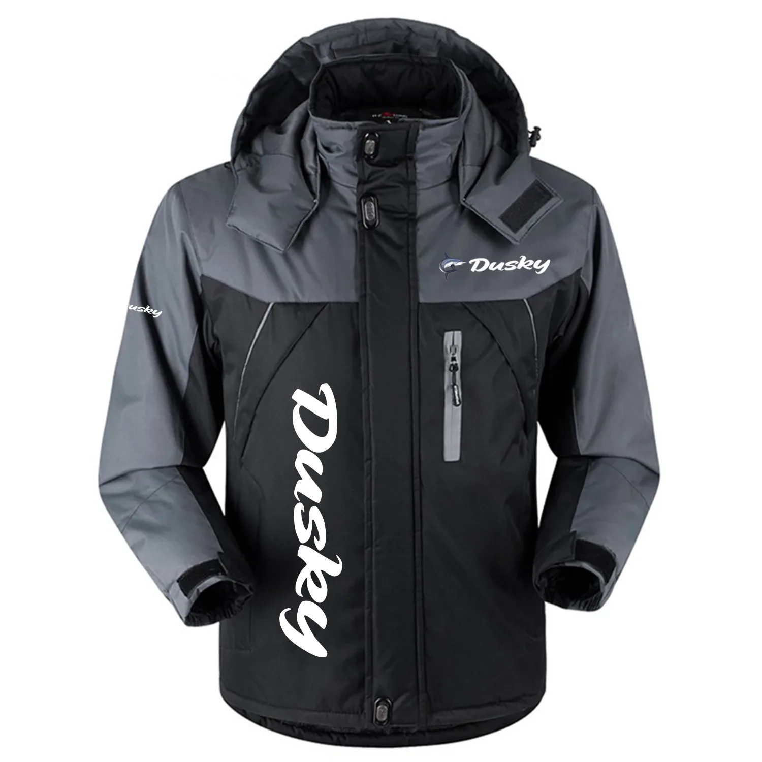 Dusky Exclusive Outdoor Charging Suit Plush Waterproof Windproof Jacket Detachable Hood TTPDPCS2409DSZ - Dusky Jacket