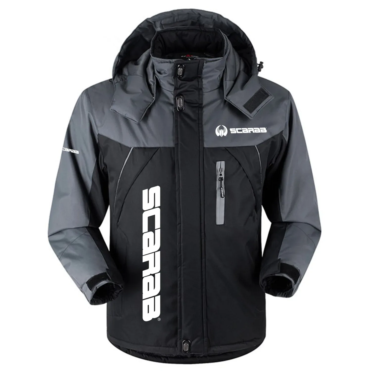 Scarab Exclusive Outdoor Charging Suit Plush Waterproof Windproof Jacket Detachable Hood TTPDPCS2409SCRZ - Scarab Jacket