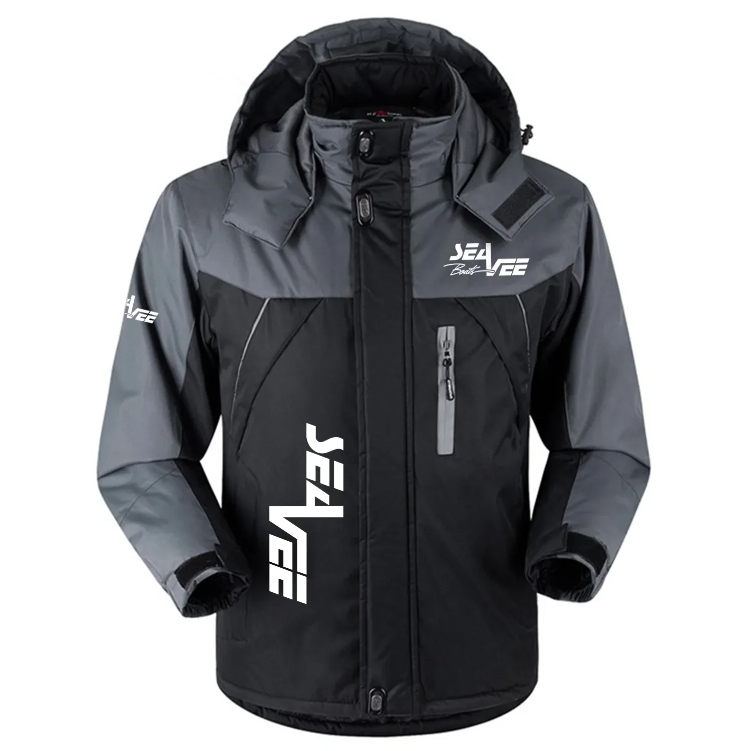 Sea Vee Exclusive Outdoor Charging Suit Plush Waterproof Windproof Jacket Detachable Hood TTPDPCS2409SEVZ - Sea Vee Jacket