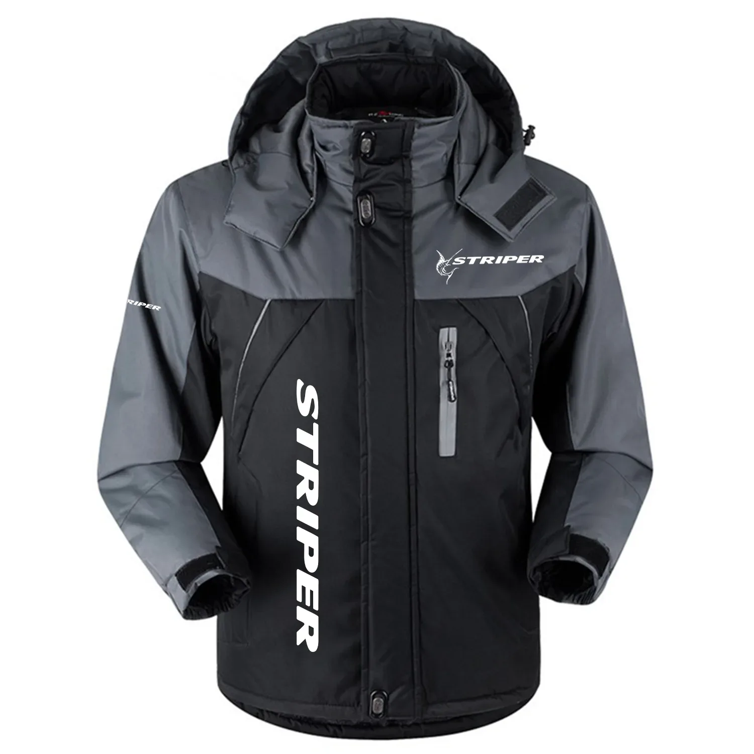 Striper Exclusive Outdoor Charging Suit Plush Waterproof Windproof Jacket Detachable Hood TTPDPCS2409SPEZ - Striper Jacket
