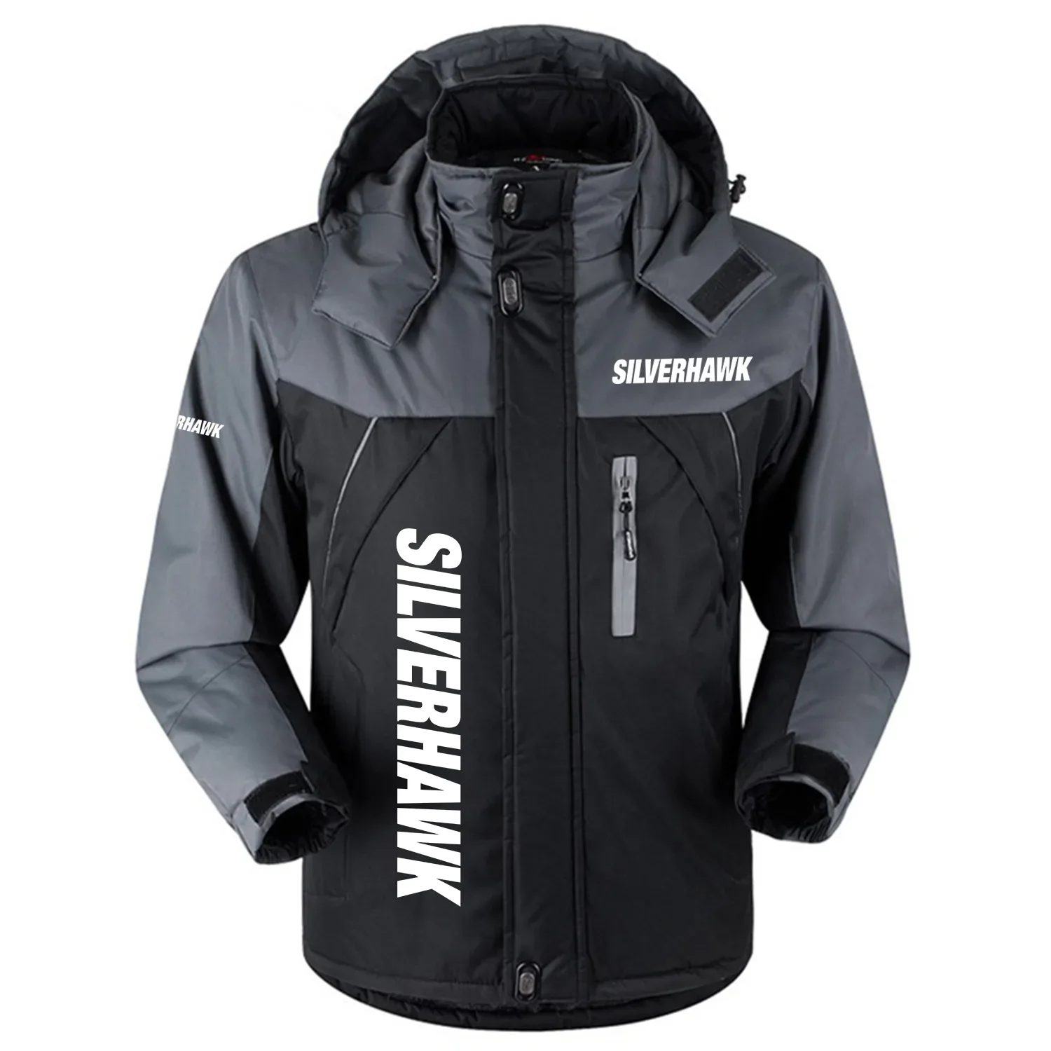 Silverhawk Exclusive Outdoor Charging Suit Plush Waterproof Windproof Jacket Detachable Hood TTPDPCS2409SQZ - Silverhawk Jacket