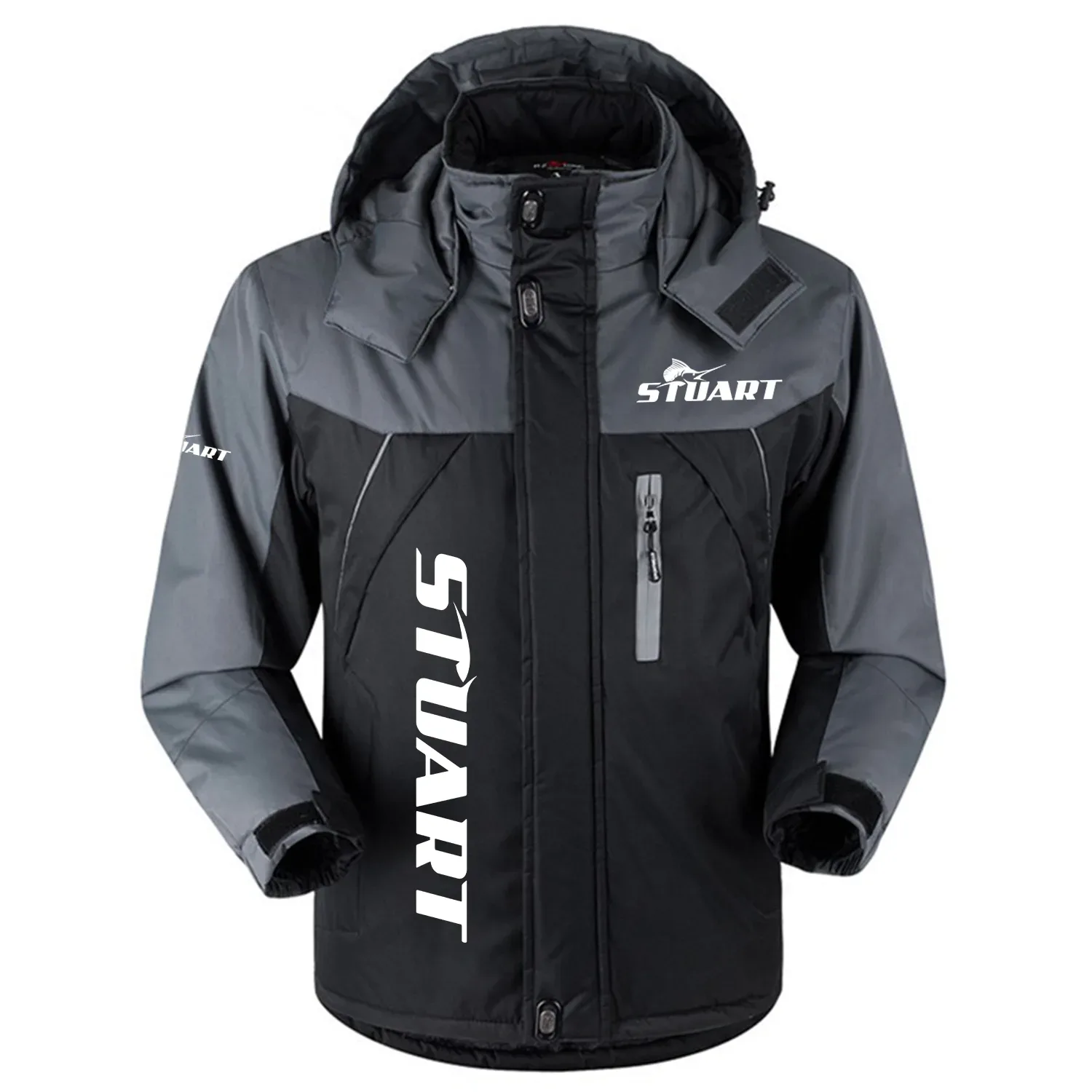Stuart Exclusive Outdoor Charging Suit Plush Waterproof Windproof Jacket Detachable Hood TTPDPCS2409STUZ - Stuart Jacket
