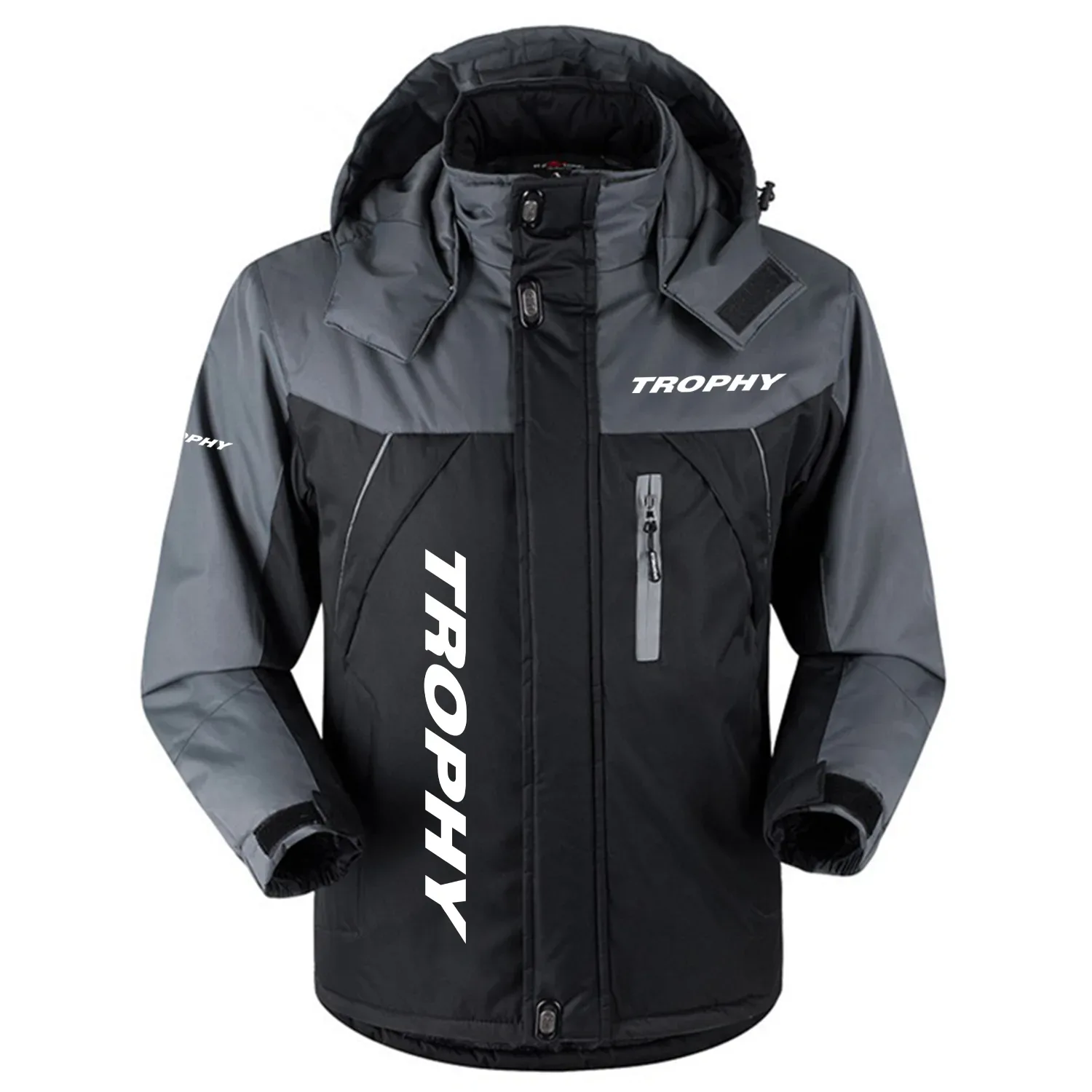Trophy Exclusive Outdoor Charging Suit Plush Waterproof Windproof Jacket Detachable Hood TTPDPCS2409TOZ - Trophy Jacket