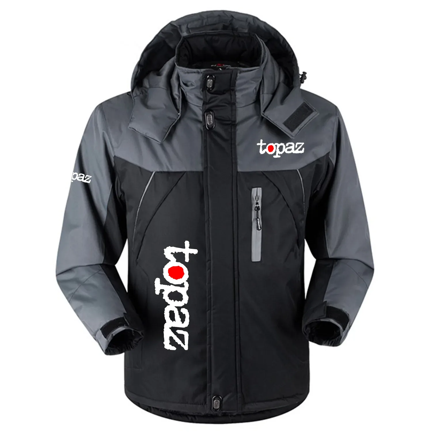 Topaz Exclusive Outdoor Charging Suit Plush Waterproof Windproof Jacket Detachable Hood TTPDPCS2409TPZ - Topaz Jacket