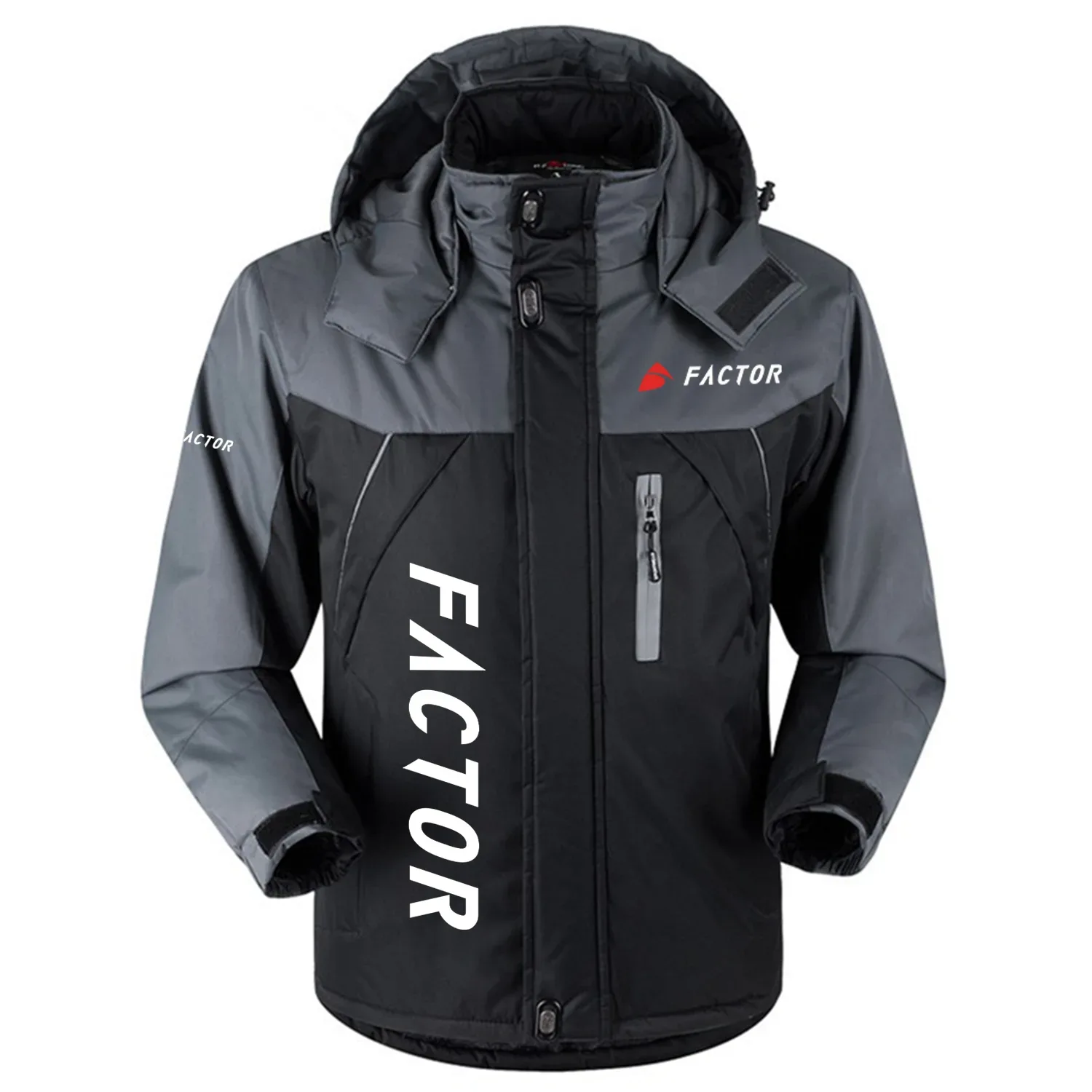 Factor Exclusive Outdoor Charging Suit Plush Waterproof Windproof Jacket Detachable Hood OSBCLPCS1211FAZ - Factor Jacket