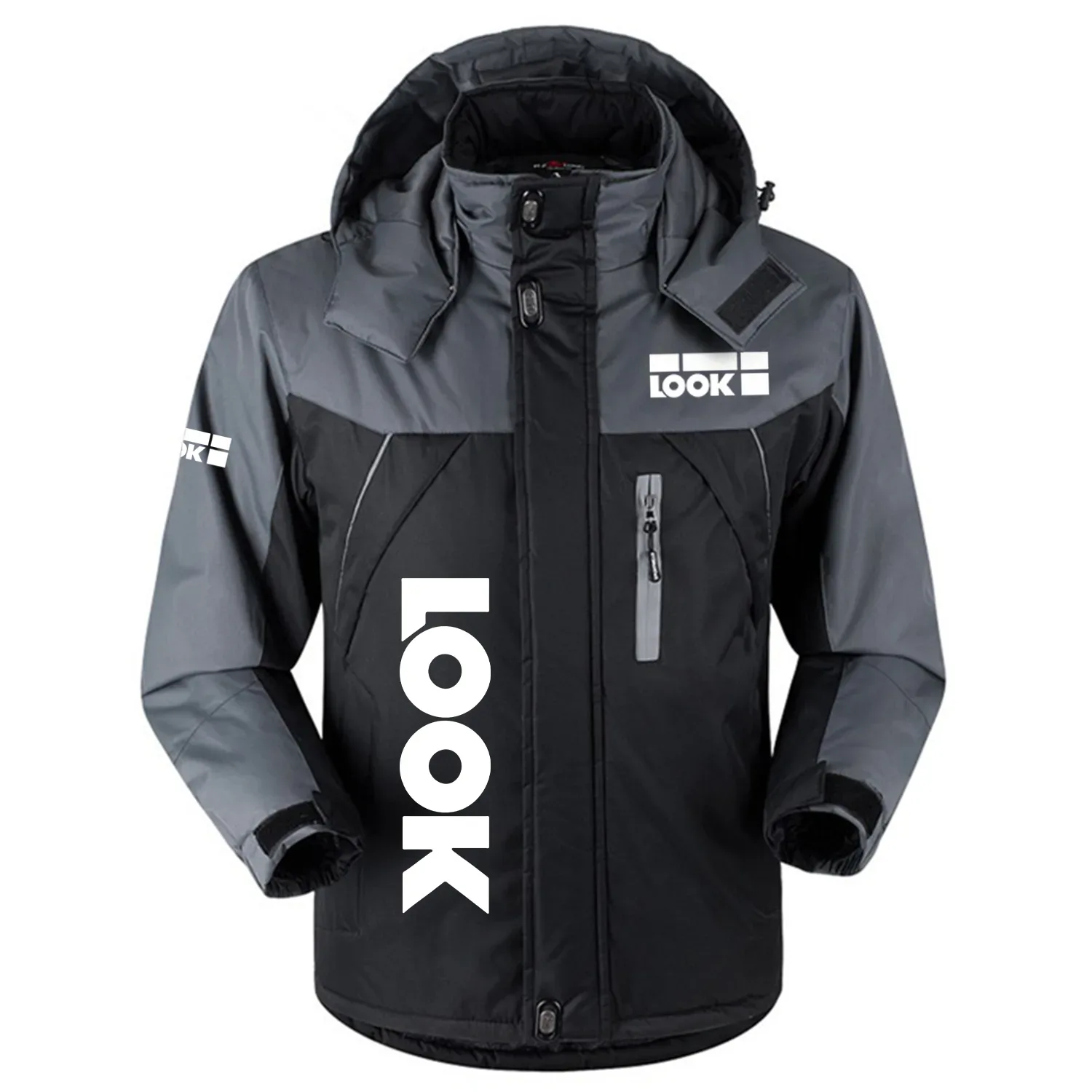 Look Exclusive Outdoor Charging Suit Plush Waterproof Windproof Jacket Detachable Hood OSBCLPCS1211LKZ - Look Jacket