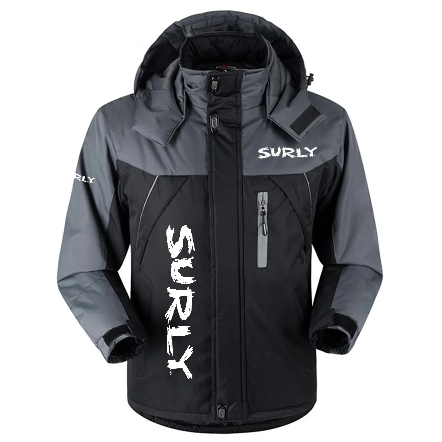 Surly Exclusive Outdoor Charging Suit Plush Waterproof Windproof Jacket Detachable Hood OSBCLPCS1211SRZ - Surly Jacket