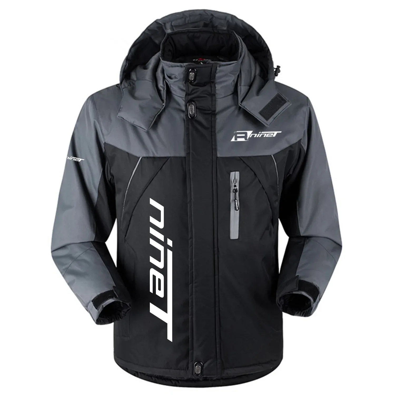 R nineT Exclusive Outdoor Charging Suit Plush Waterproof Windproof Jacket Detachable Hood OSMTBPCS1211RTZ - R nineT Jacket