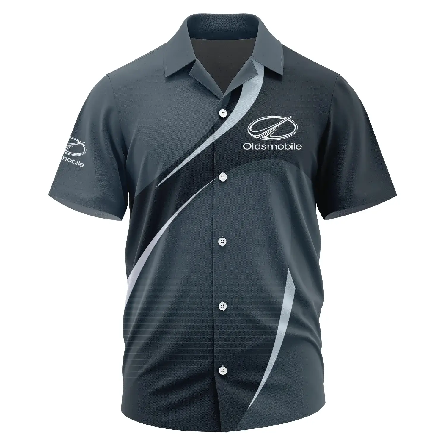 Oldsmobile Exclusive Short Sleeve Camp Collar Shirt OUFAHWS3D081901OSZ - Oldsmobile Shirt