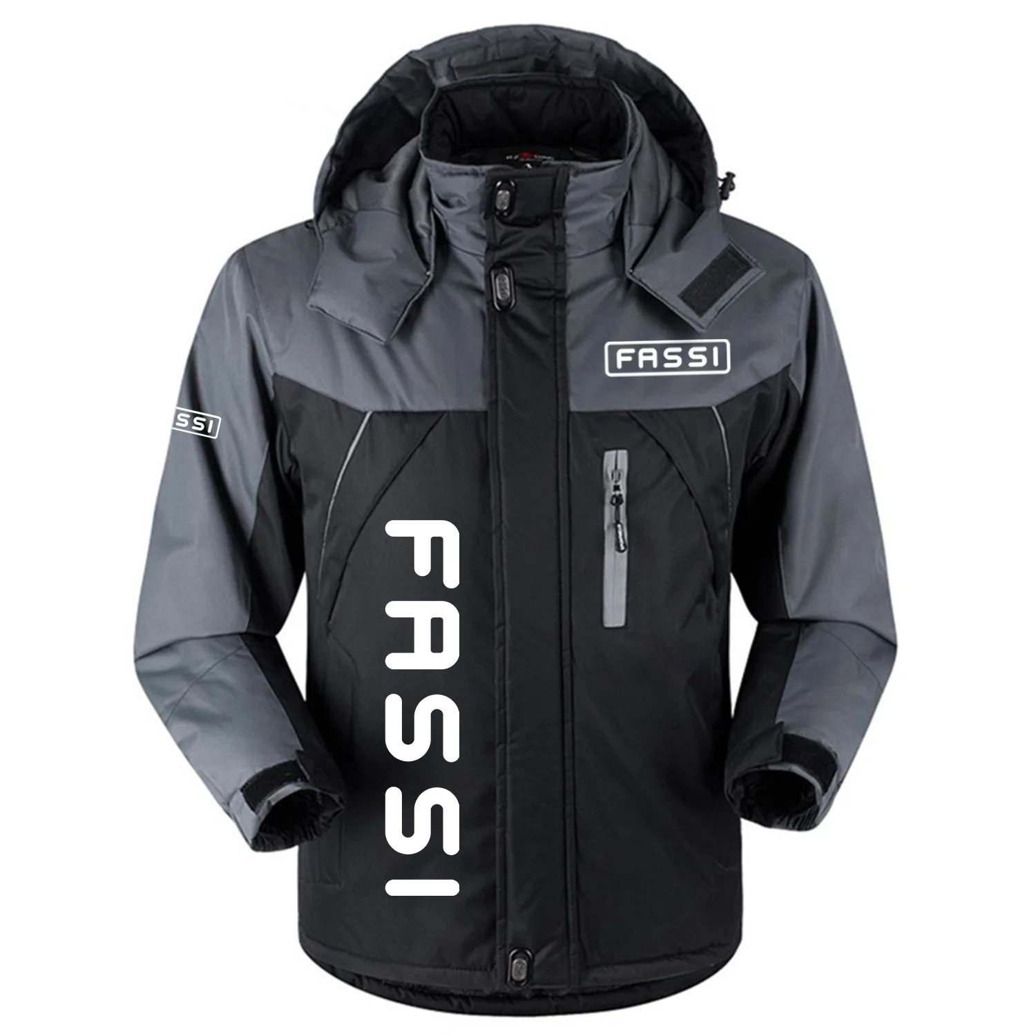 Fassi Exclusive Outdoor Charging Suit Plush Waterproof Windproof Jacket Detachable Hood OUFAPCS1010FASZ – Fassi Jacket