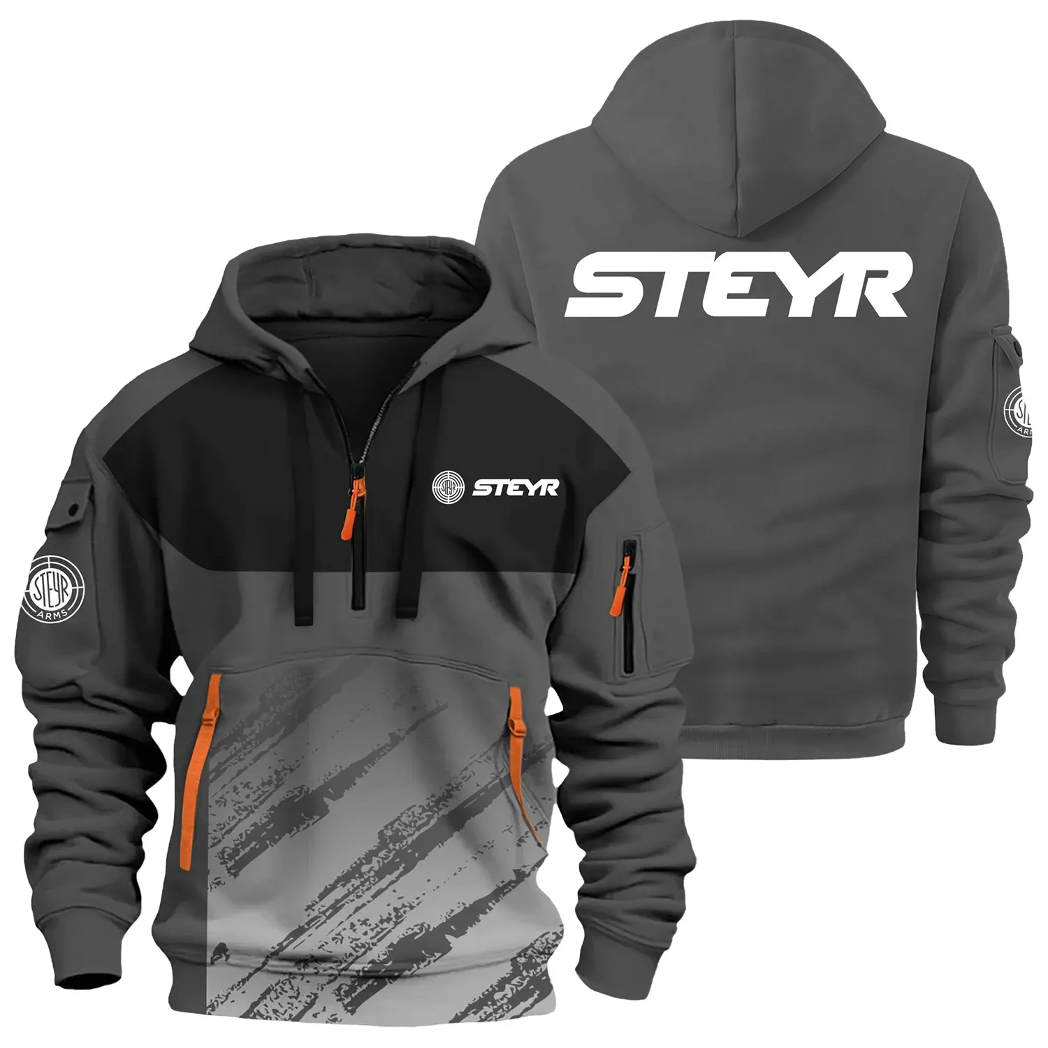 Steyr Exclusive Hoodie Half Zipper OUHU3DHHZ04STZ - Steyr Hoodie