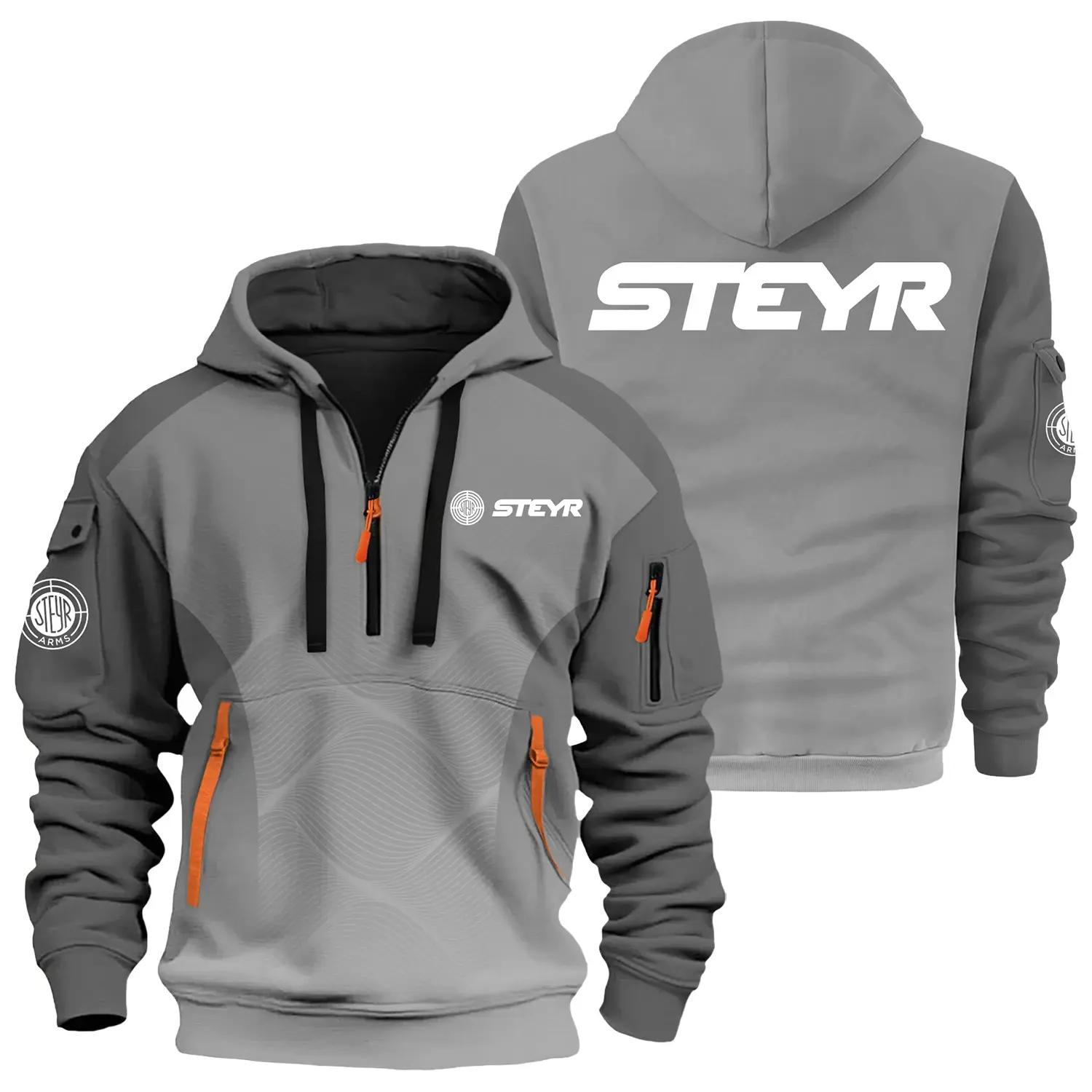 Steyr Exclusive Hoodie Half Zipper OUHU3DHHZ05STZ - Steyr Hoodie