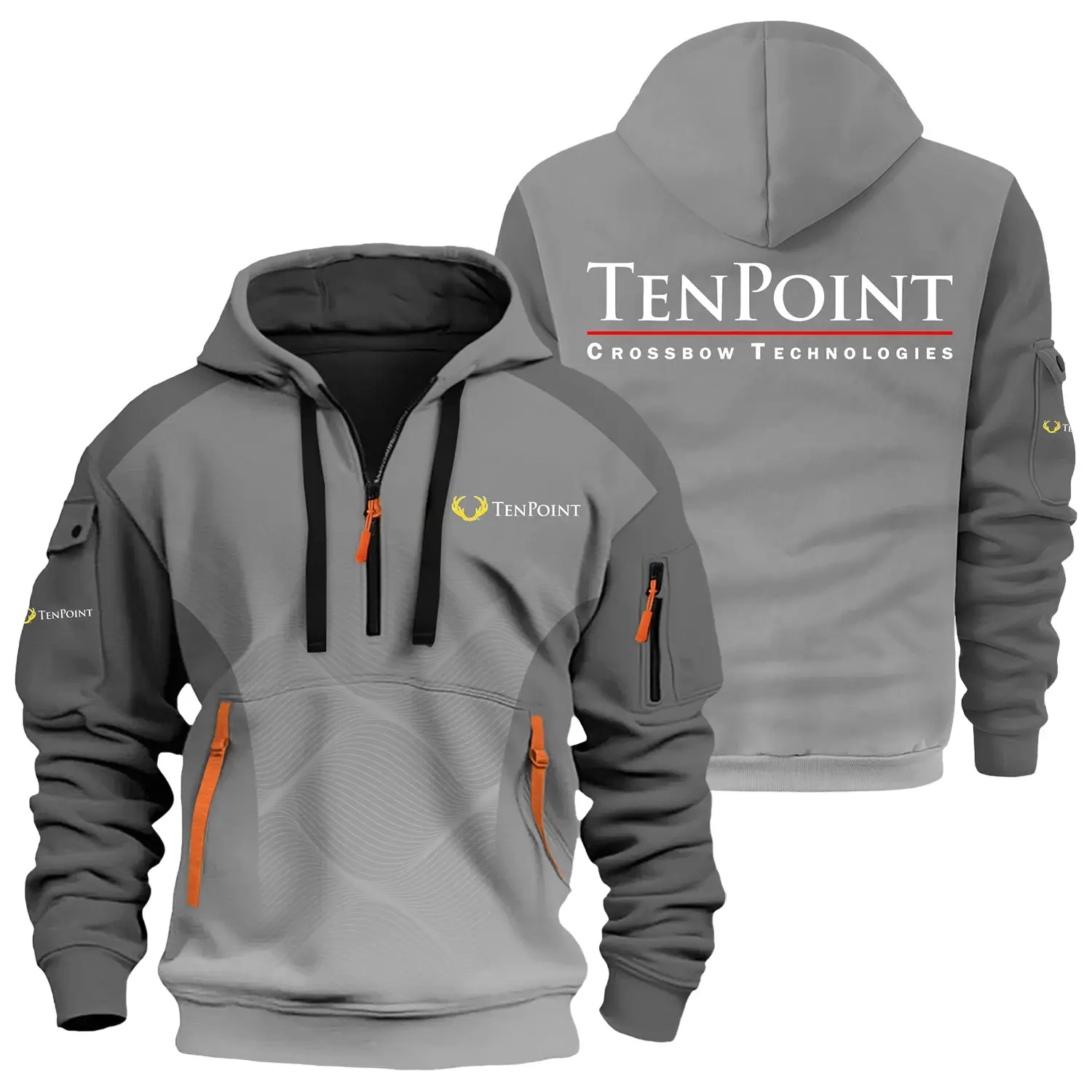 TenPoint Crossbow Exclusive Hoodie Half Zipper OUHU3DHHZ05TPZ - TenPoint Crossbow Hoodie