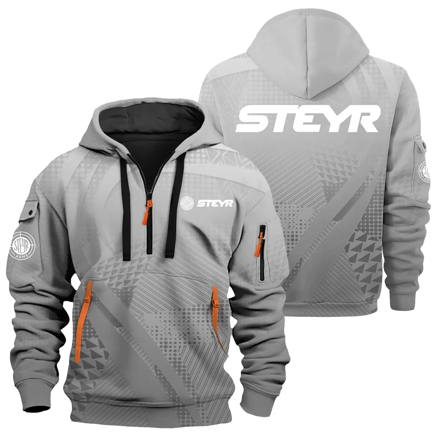 Steyr Exclusive Hoodie Half Zipper OUHU3DHHZ07STZ - Steyr Hoodie