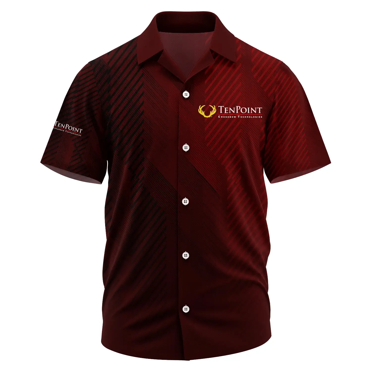 TenPoint Crossbow Exclusive Short Sleeve Camp Collar Shirt OUHUHWS081506TPZ - TenPoint Crossbow Shirt