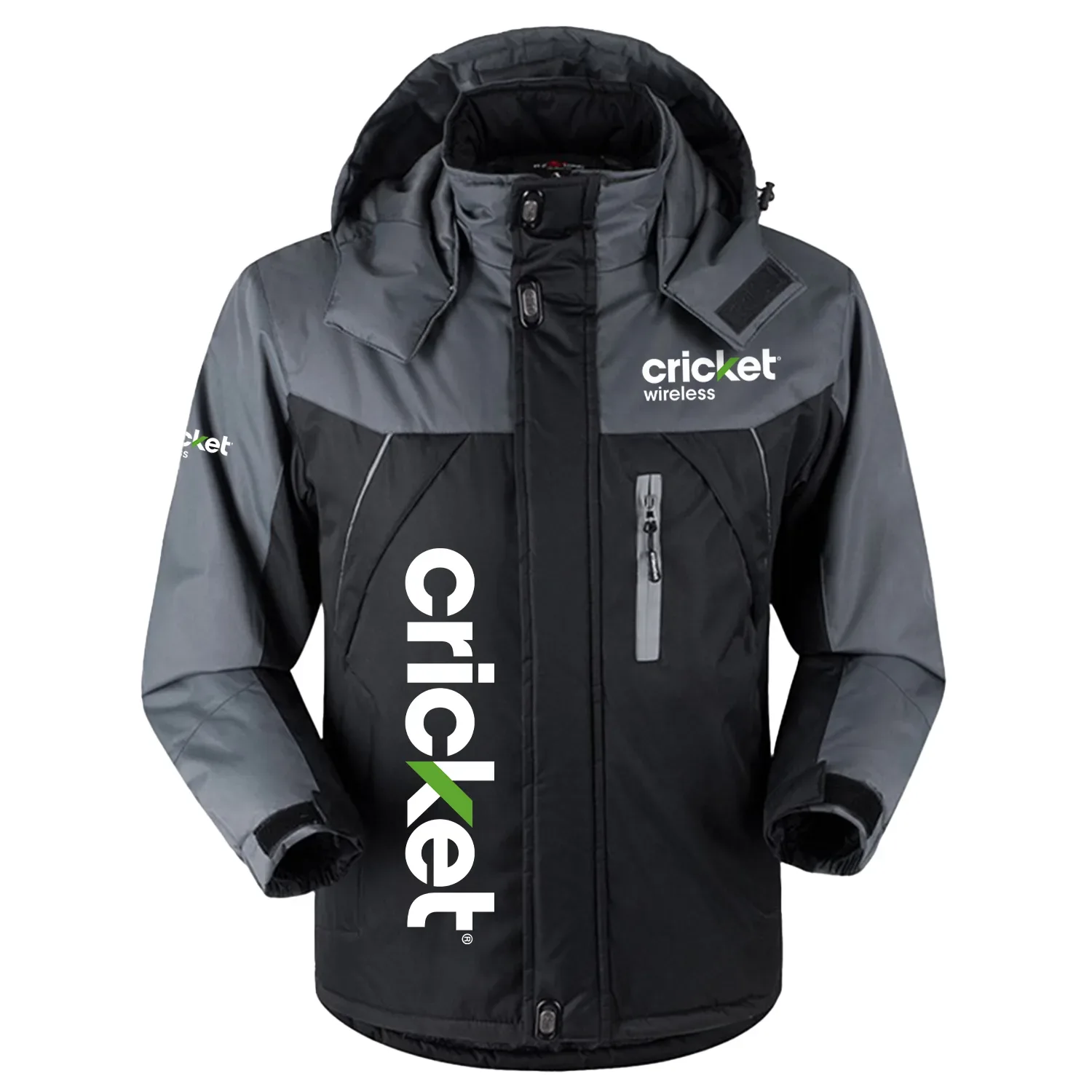 Cricket Wireless Exclusive Outdoor Charging Suit Plush Waterproof Windproof Jacket Detachable Hood TOTTPCS1012CWZ - Cricket Wireless Jacket