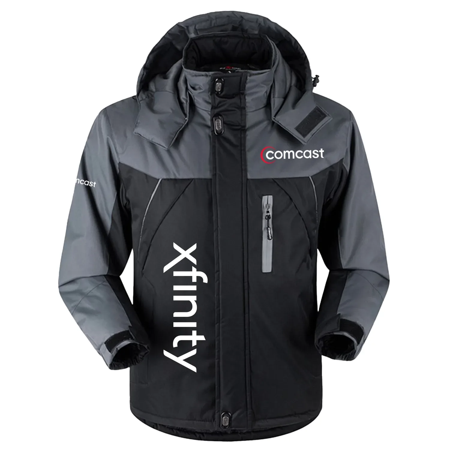 Comcast Xfinity Exclusive Outdoor Charging Suit Plush Waterproof Windproof Jacket Detachable Hood TOTTPCS1012CXZ - Comcast Xfinity Jacket