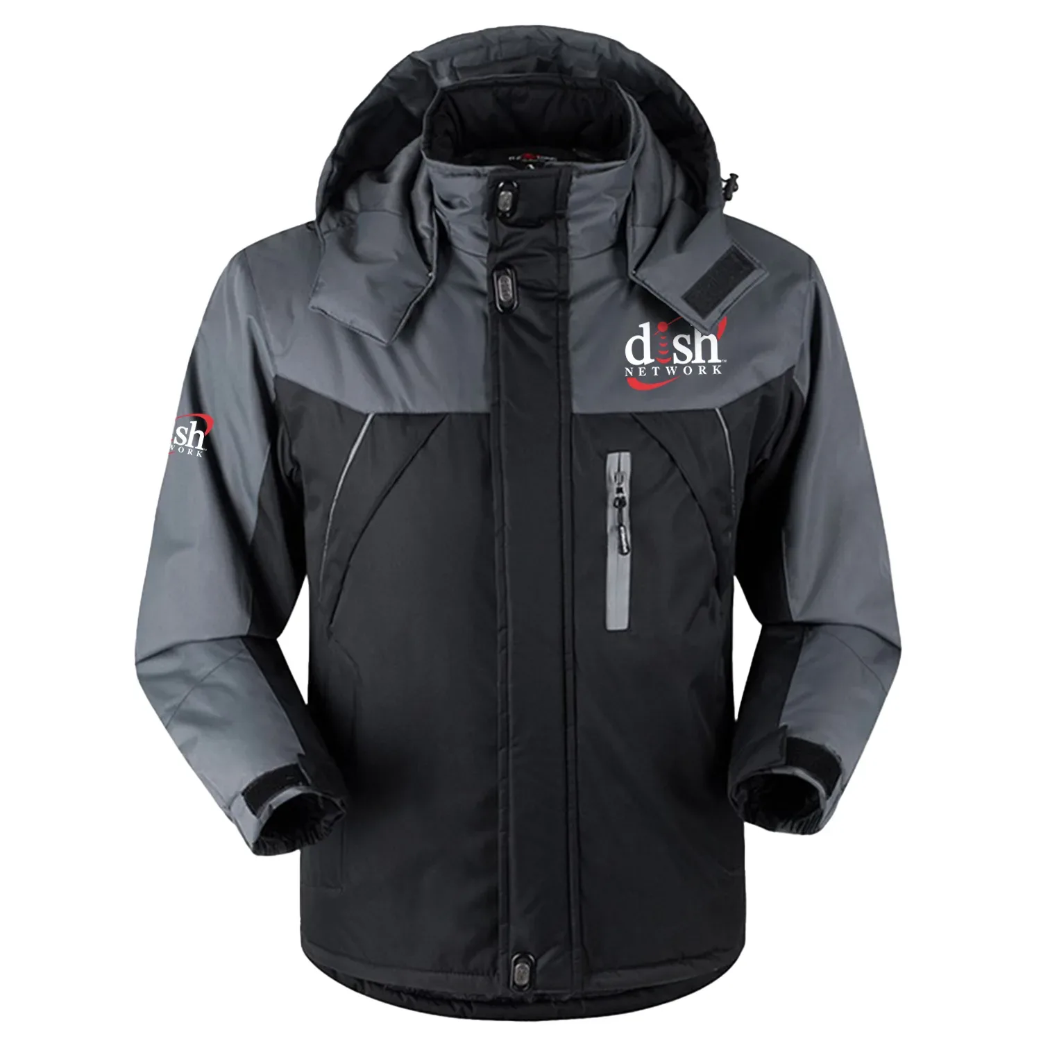 Dish Network Exclusive Outdoor Charging Suit Plush Waterproof Windproof Jacket Detachable Hood TOTTPCS1012DNZ - Dish Network Jacket