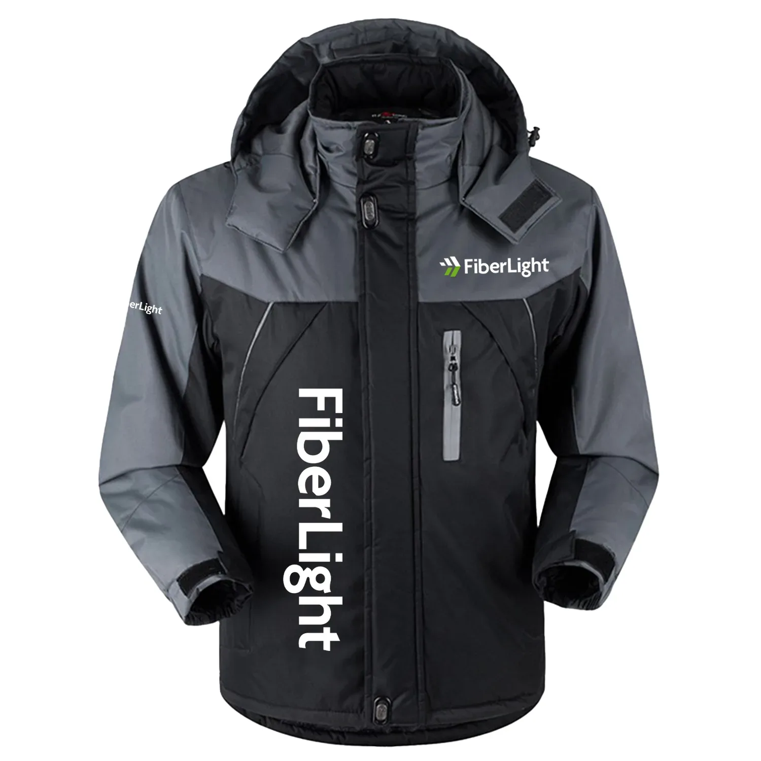 FiberLight Exclusive Outdoor Charging Suit Plush Waterproof Windproof Jacket Detachable Hood TOTTPCS1012FLZ - FiberLight Jacket