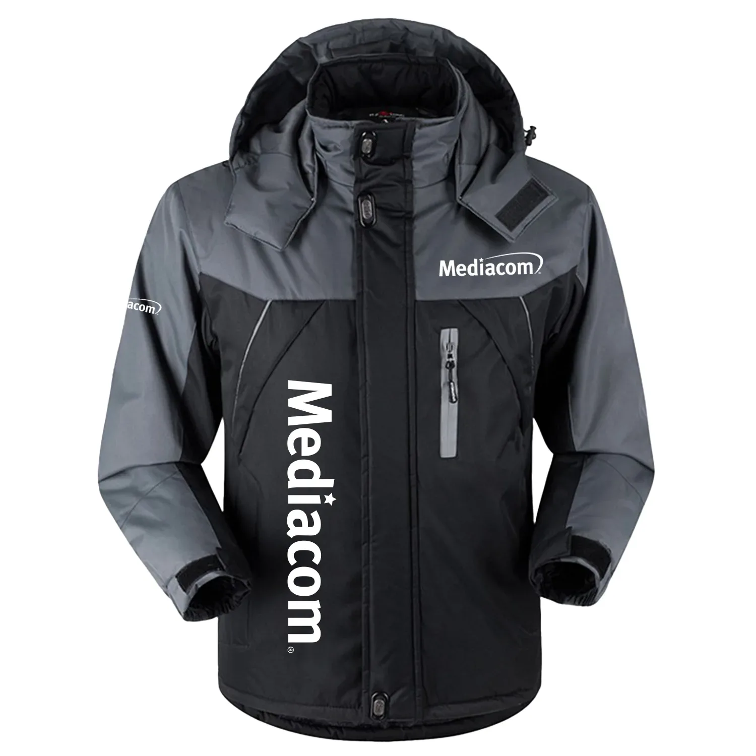 Mediacom Exclusive Outdoor Charging Suit Plush Waterproof Windproof Jacket Detachable Hood TOTTPCS1012MDZ - Mediacom Jacket
