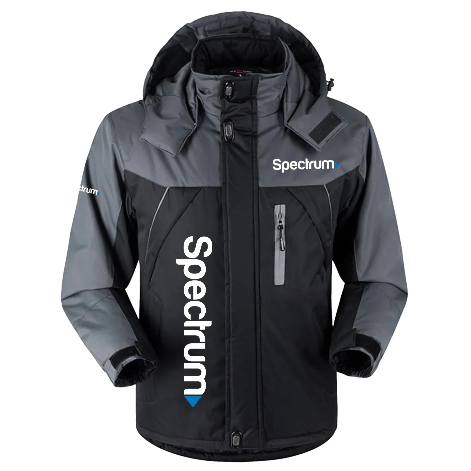 Spectrum Charter Communications Exclusive Outdoor Charging Suit Plush Waterproof Windproof Jacket Detachable Hood TOTTPCS1012SCZ - Spectrum Charter Communications Jacket