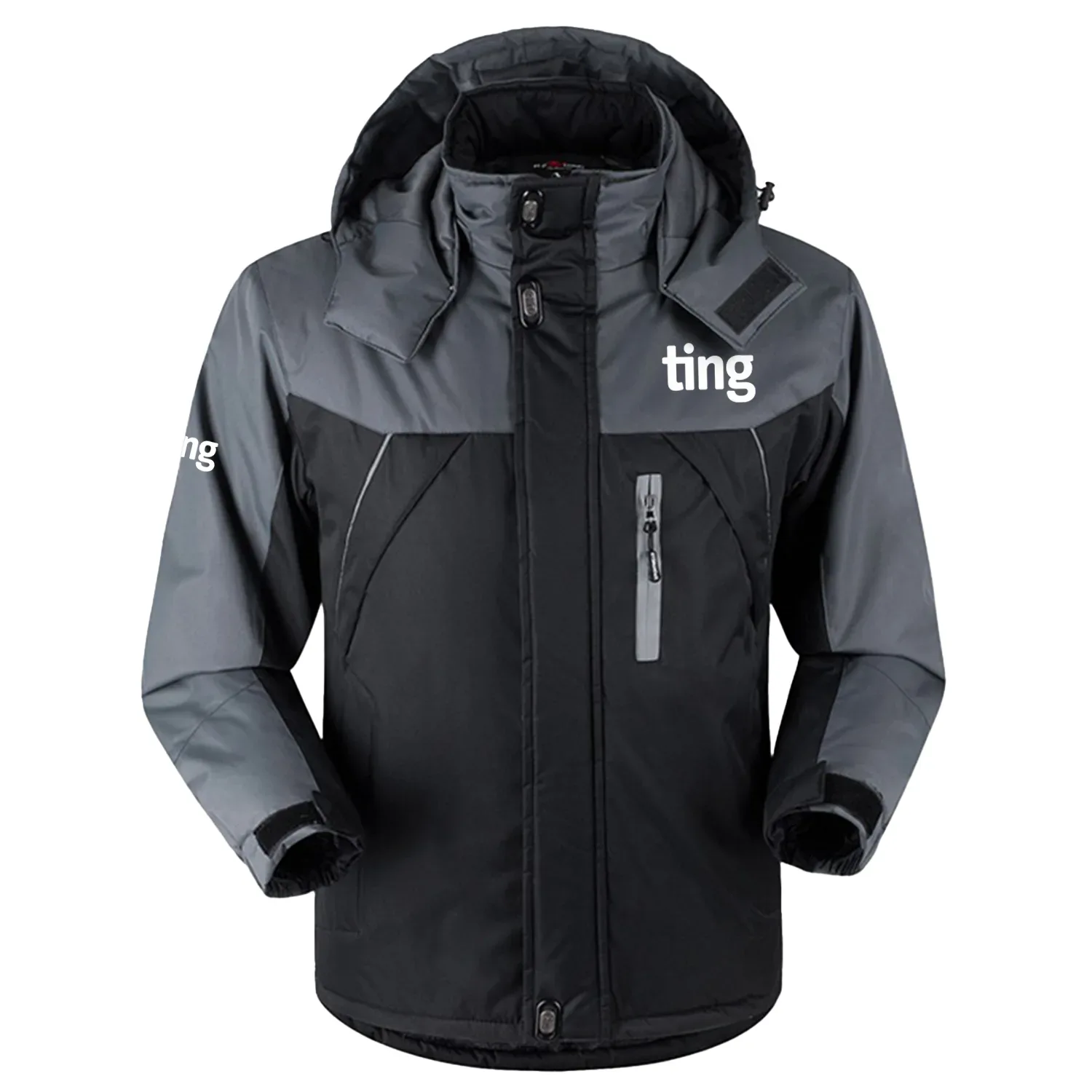 Ting Internet Exclusive Outdoor Charging Suit Plush Waterproof Windproof Jacket Detachable Hood TOTTPCS1012TIZ - Ting Internet Jacket