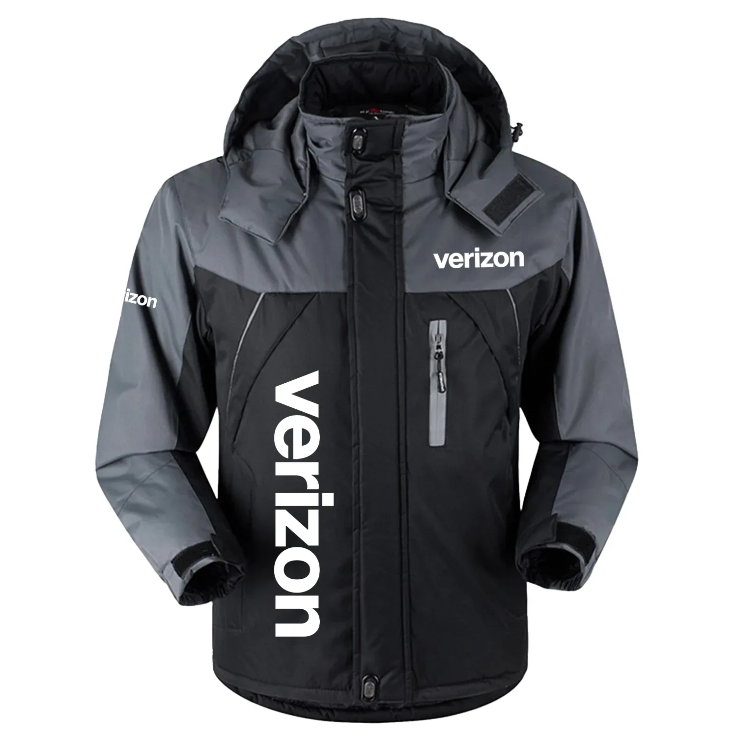 Verizon Exclusive Outdoor Charging Suit Plush Waterproof Windproof Jacket Detachable Hood TOTTPCS1012VZZ - Verizon Jacket