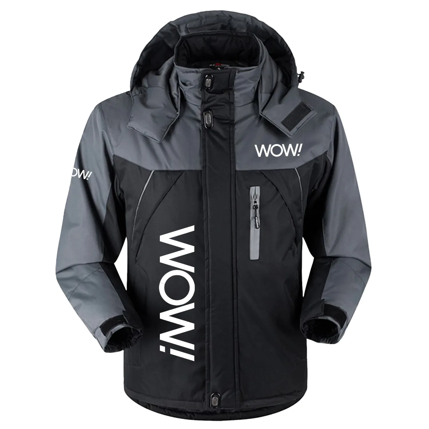 WOW WideOpenWest Exclusive Outdoor Charging Suit Plush Waterproof Windproof Jacket Detachable Hood TOTTPCS1012WOZ - WOW WideOpenWest Jacket