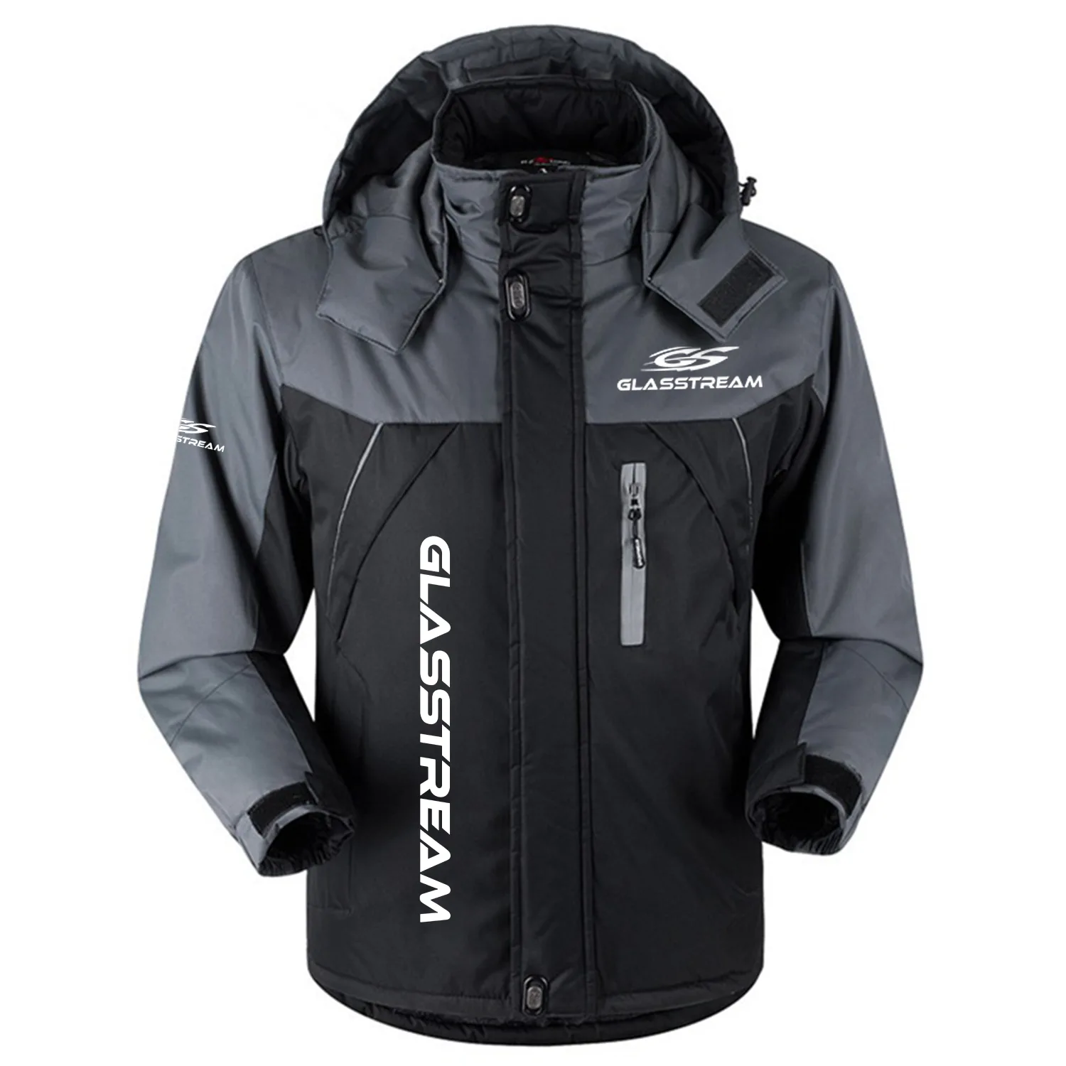 Glasstream Exclusive Outdoor Charging Suit Plush Waterproof Windproof Jacket Detachable Hood TTPDPCS1010GS1Z – Glasstream Jacket