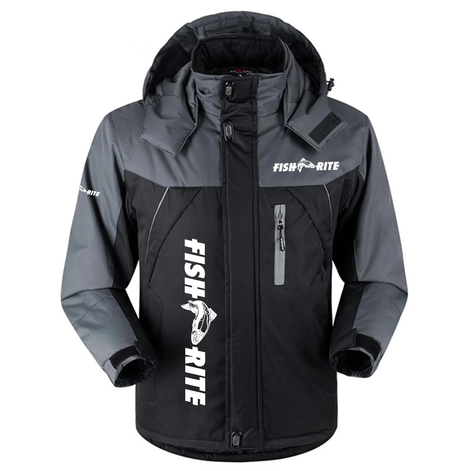 Fish Rite Outdoor Charging Suit Plush Waterproof Windproof Jacket Detachable Hood TTPDPCS2409FR2Z – Fish Rite Jacket