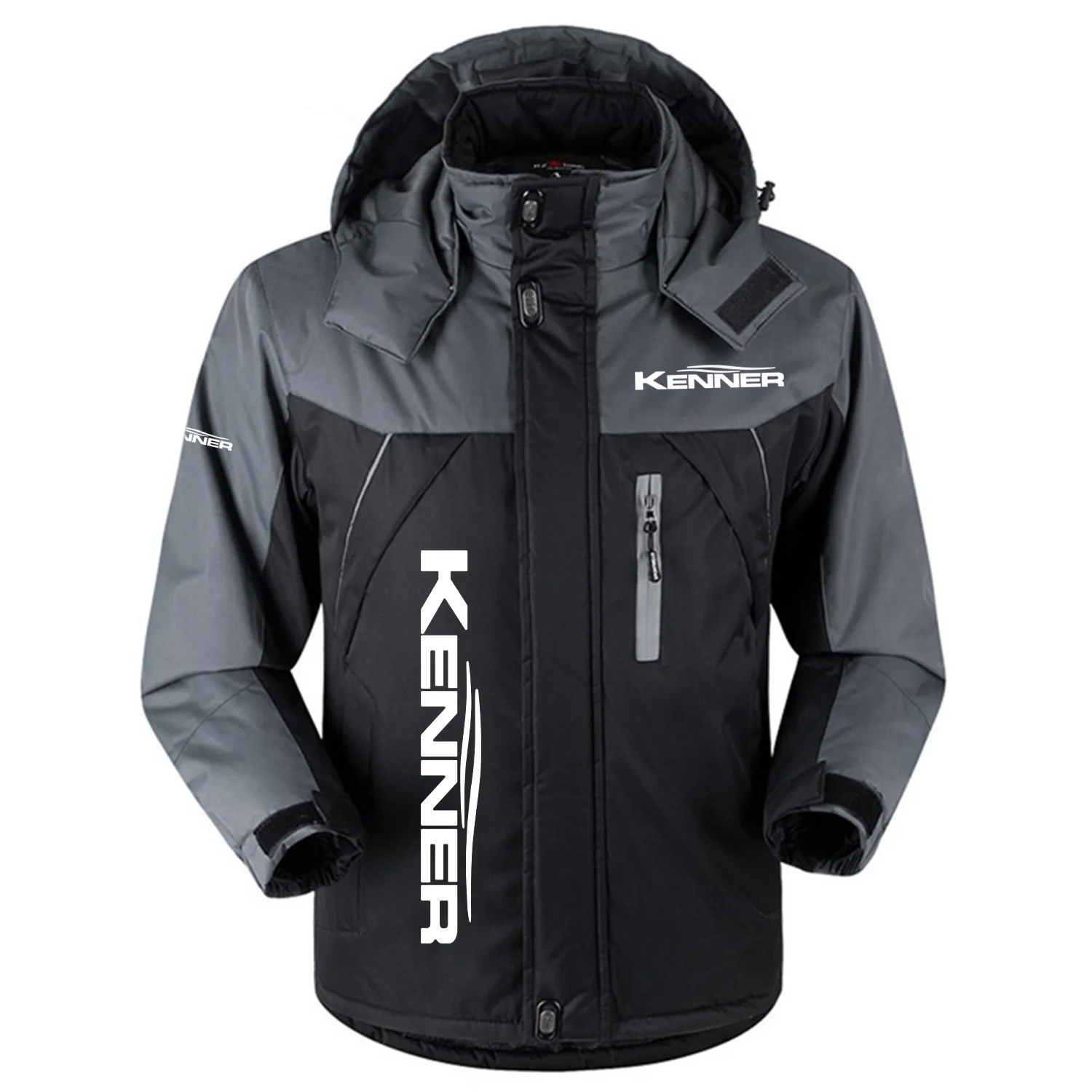 Kenner Exclusive Outdoor Charging Suit Plush Waterproof Windproof Jacket Detachable Hood TTPDPCS2409KENZ – Kenner Jacket
