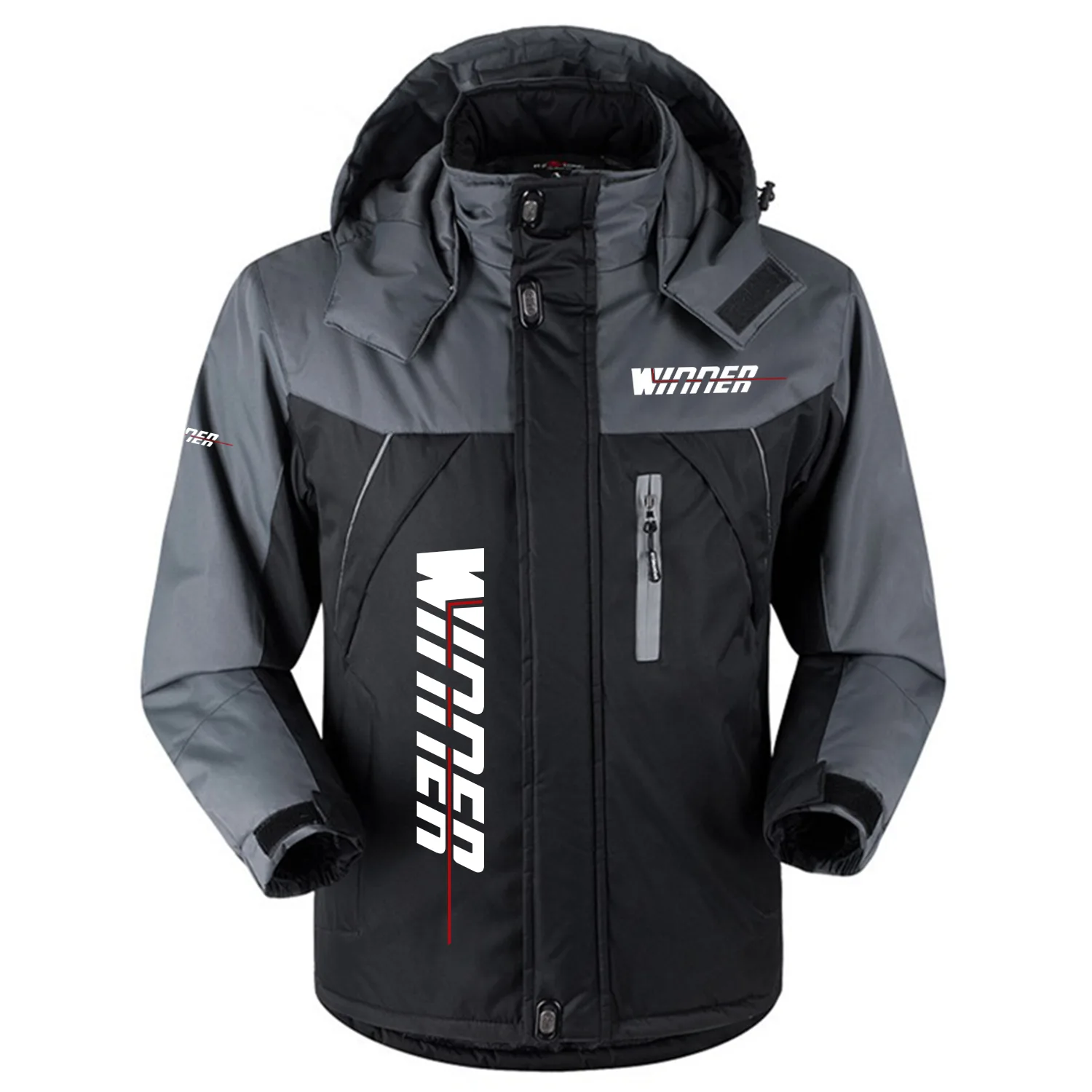 Winner Bass Boat Exclusive Outdoor Charging Suit Plush Waterproof Windproof Jacket Detachable Hood TTPDPCS2409WBBZ – Winner Bass Boat Jacket