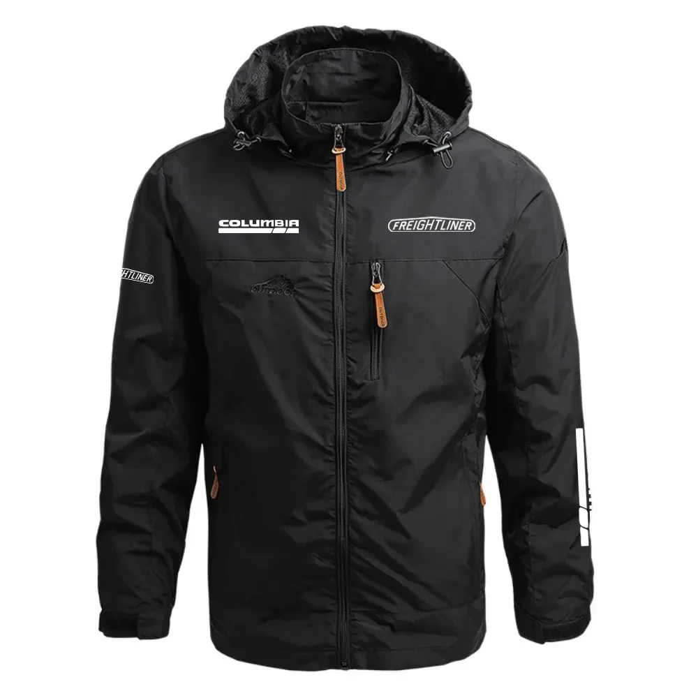 Freightliner Columbia Waterproof Outdoor Jacket Detachable Hood Windbreaker HTWOJFLCOL - Freightliner Jacket