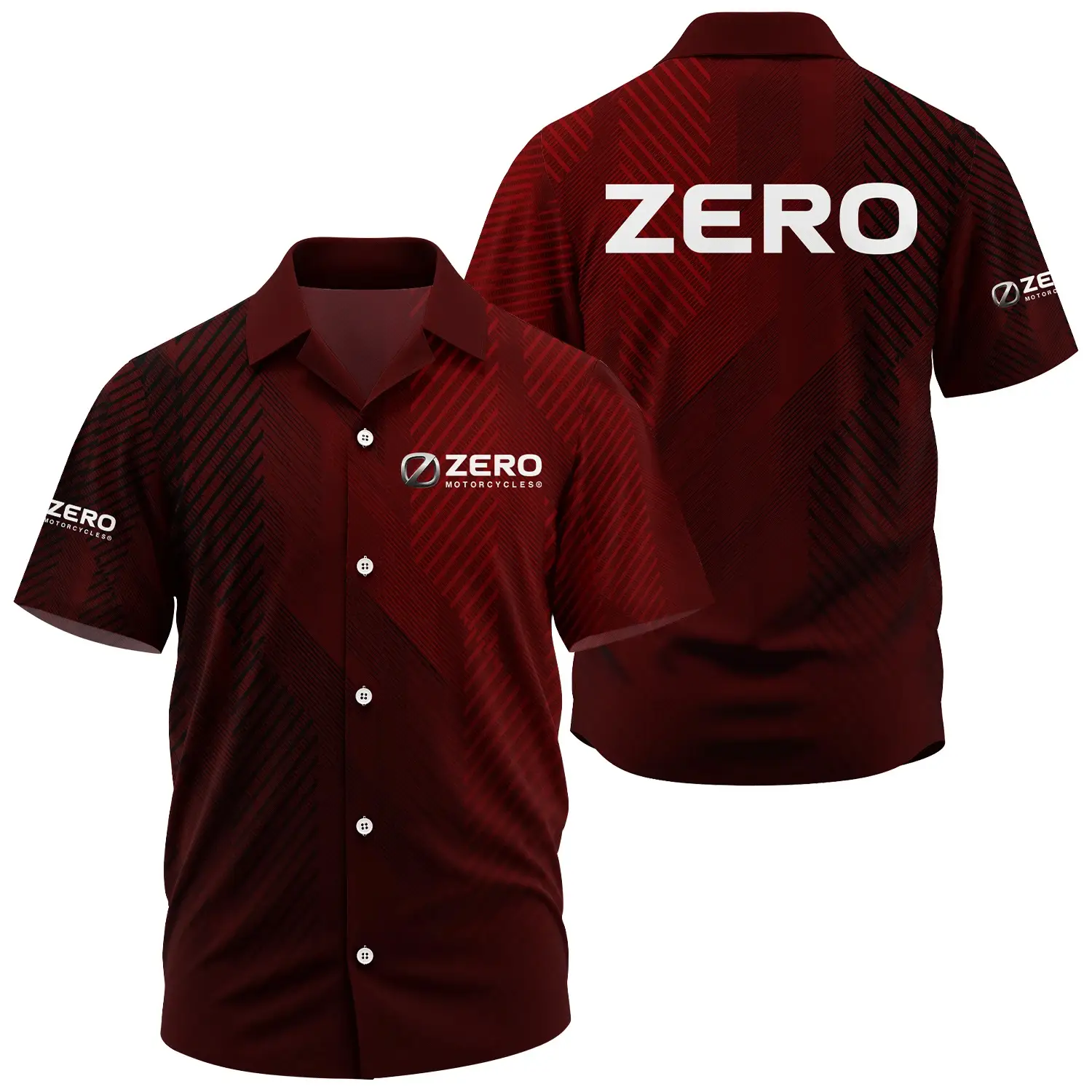 Zero Motorcycles Exclusive Short Sleeve Camp Collar Shirt OSMTBHWS006ZMZ - Zero Motorcycles Shirt - Zero Motorcycles Shirt