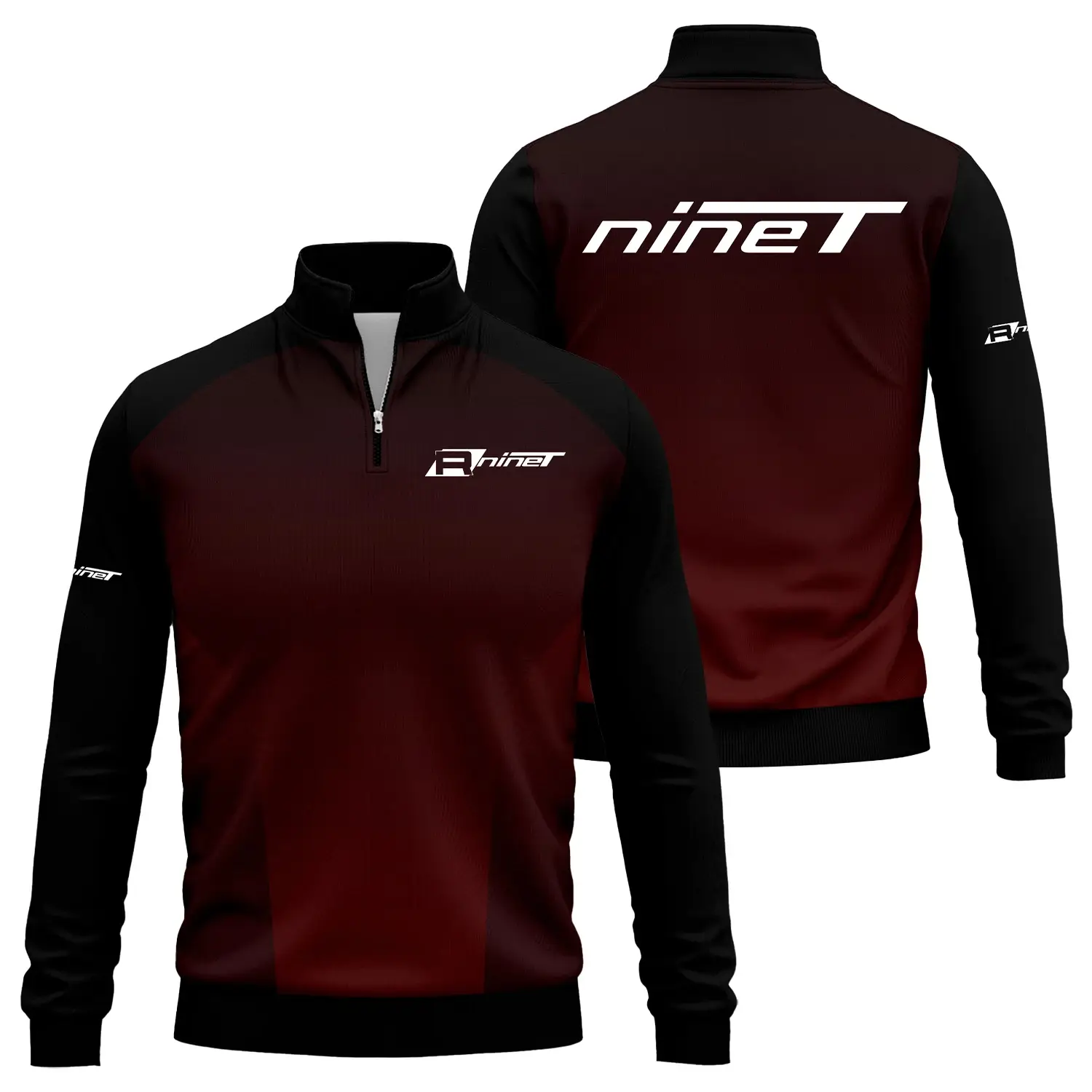 R nineT Exclusive Quarter-Zip Sweatshirt OSMTBQTZ002RTZ - R nineT Sweatshirt - R nineT Sweatshirt