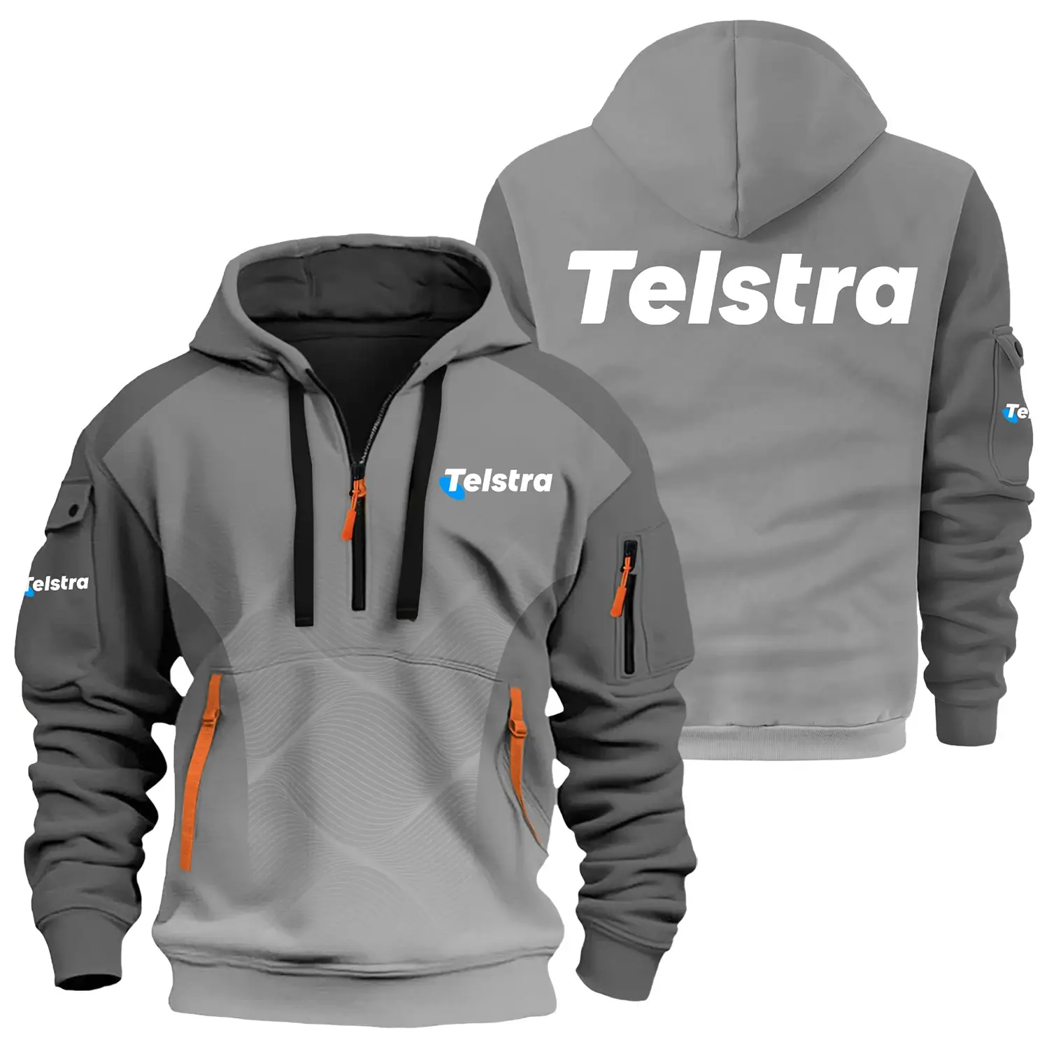 Telstra Exclusive Half Zipper Hoodie OUAS3DHHZ005TTZ – Telstra Hoodie