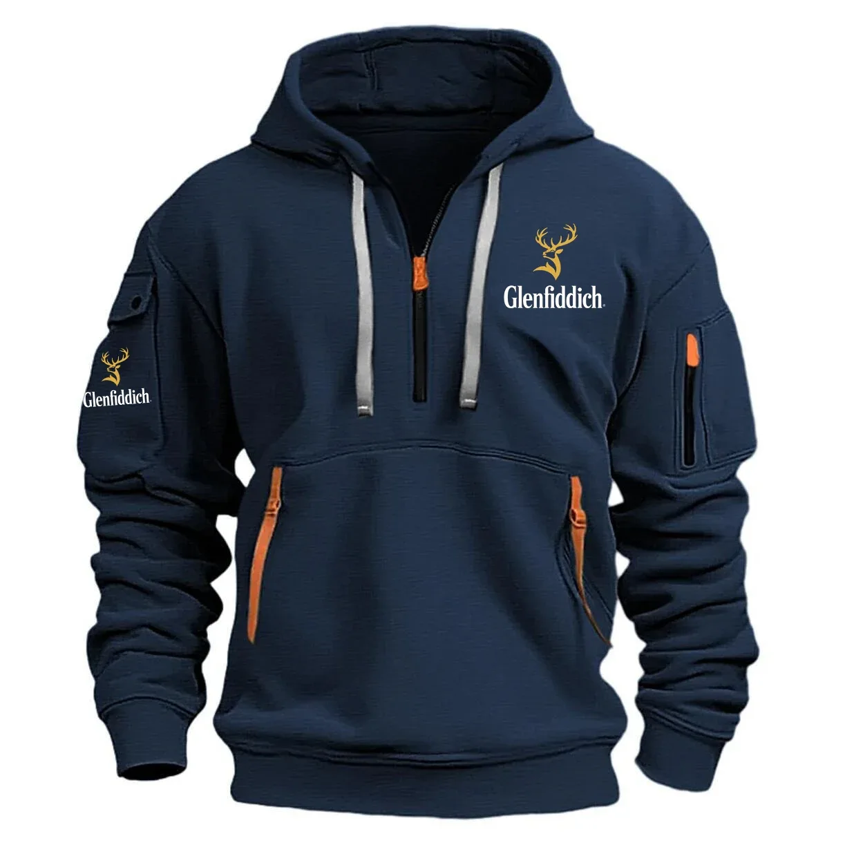 Glenfiddich Exclusive Half Zipper Hoodie OUEUHHZ2705GDZ – Glenfiddich Hoodie
