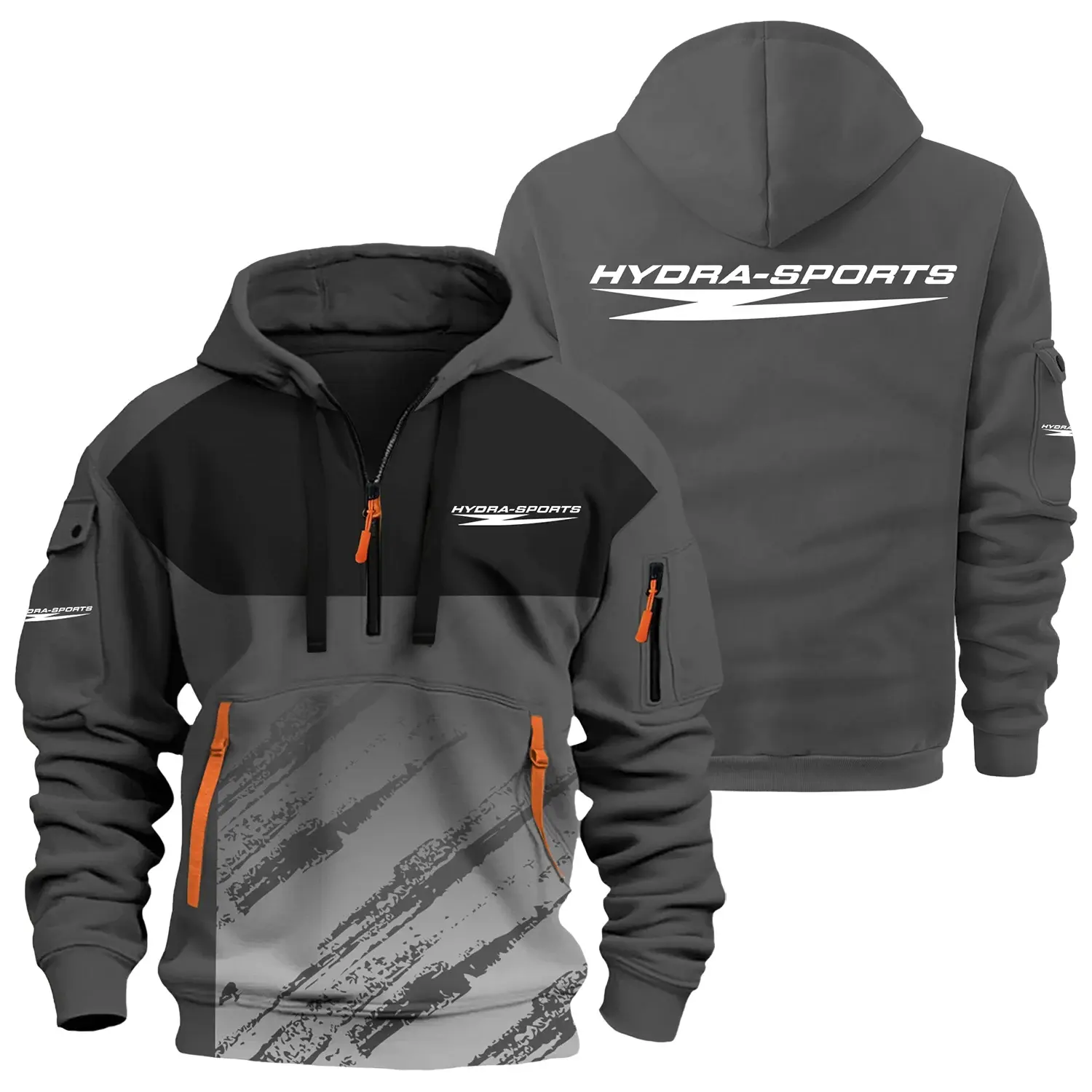 Hydra Sports Half Zipper Hoodie OUFAHHZ3D081904HYSZ – Hydra Sports Hoodie