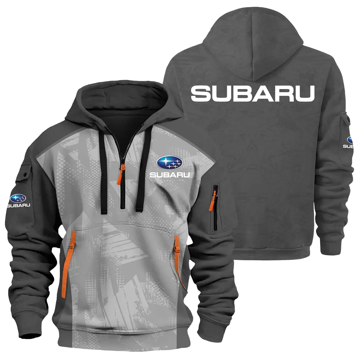 Subaru Exclusive Half Zipper Hoodie OUFAHHZ3D081910SUZ - Subaru Hoodie